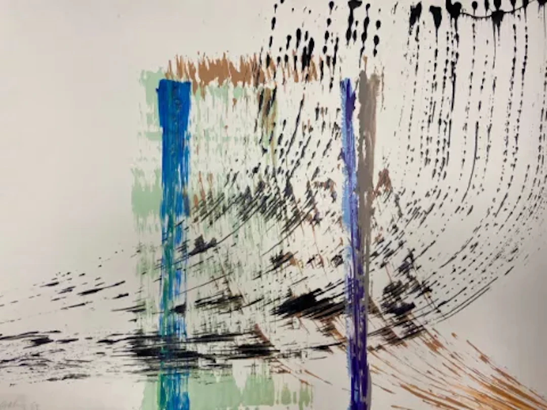 James Adley (1931-2015), a contemporary abstract mixed media painting