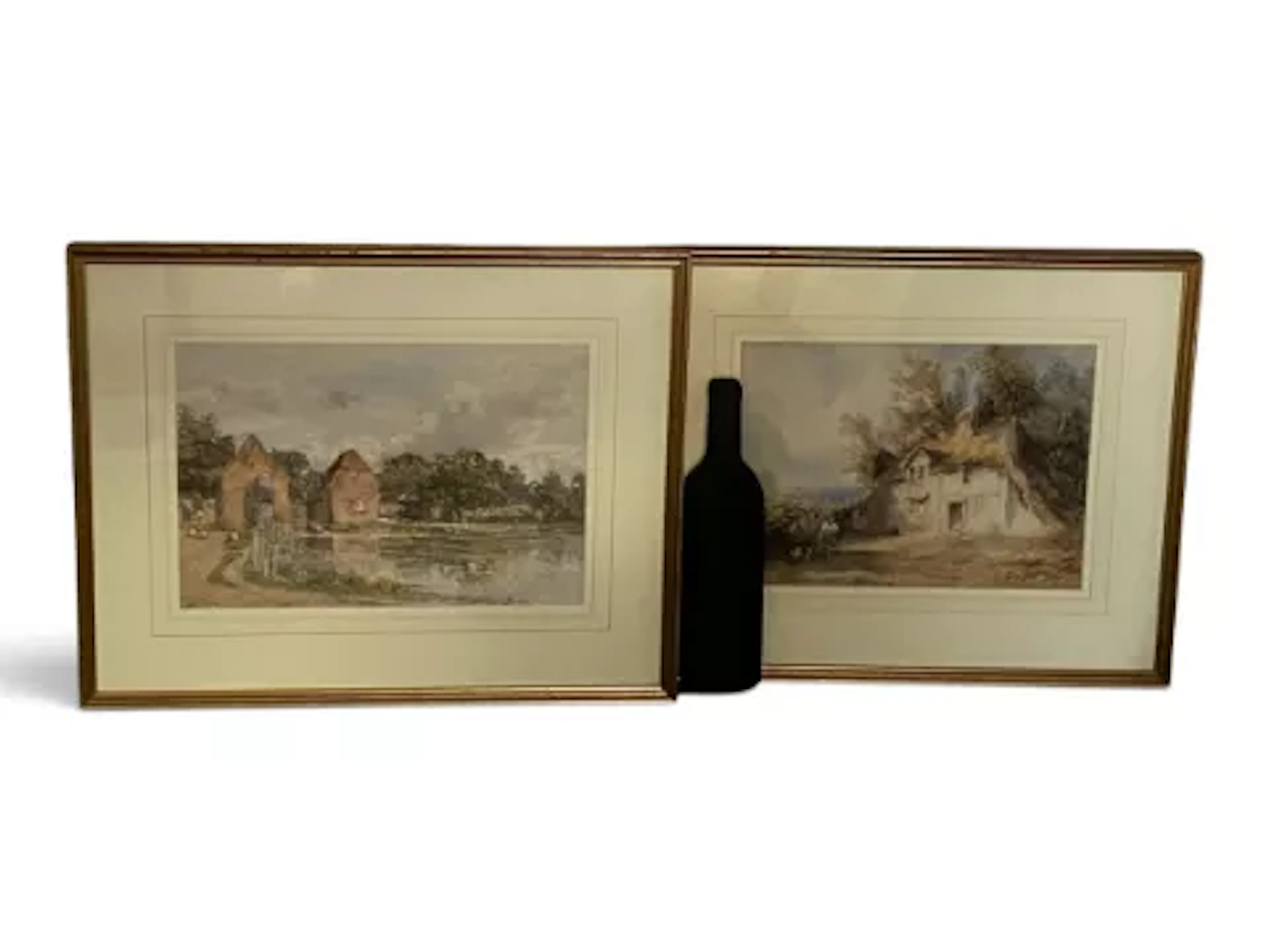 Two 19th century gilt framed and glazed signed watercolours, one by