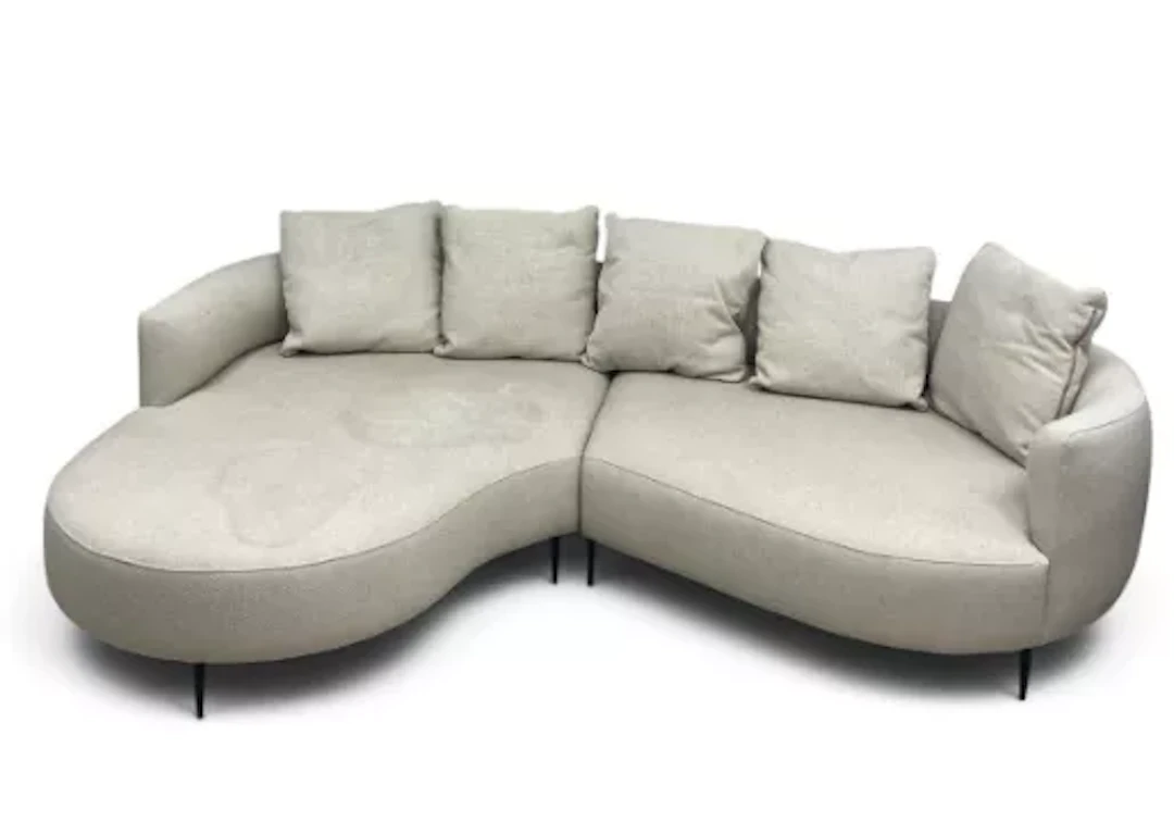 John Lewis Lozenge Grand five seater LHF chaise end sofa with metal