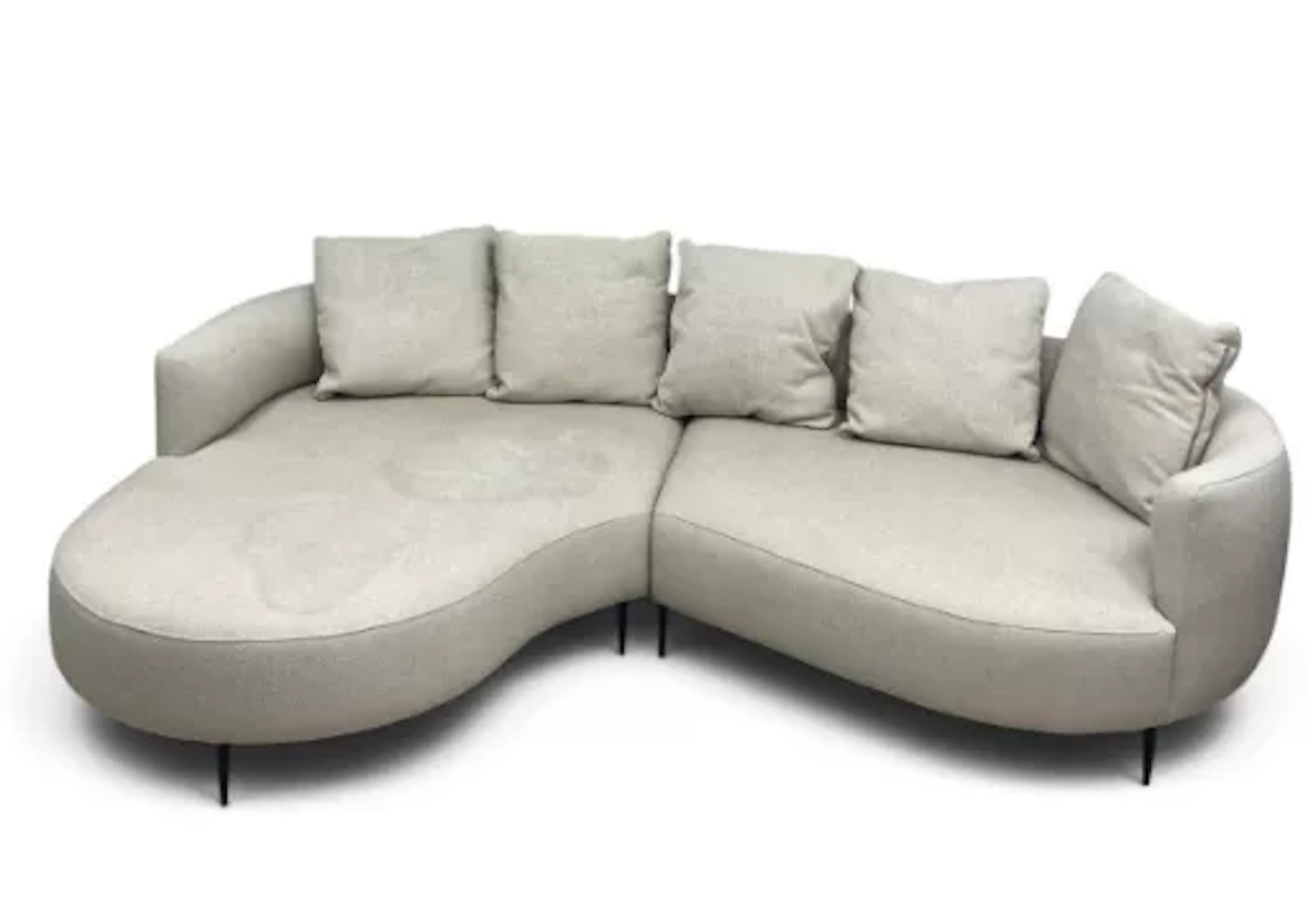 John Lewis Lozenge Grand five seater LHF chaise end sofa with metal