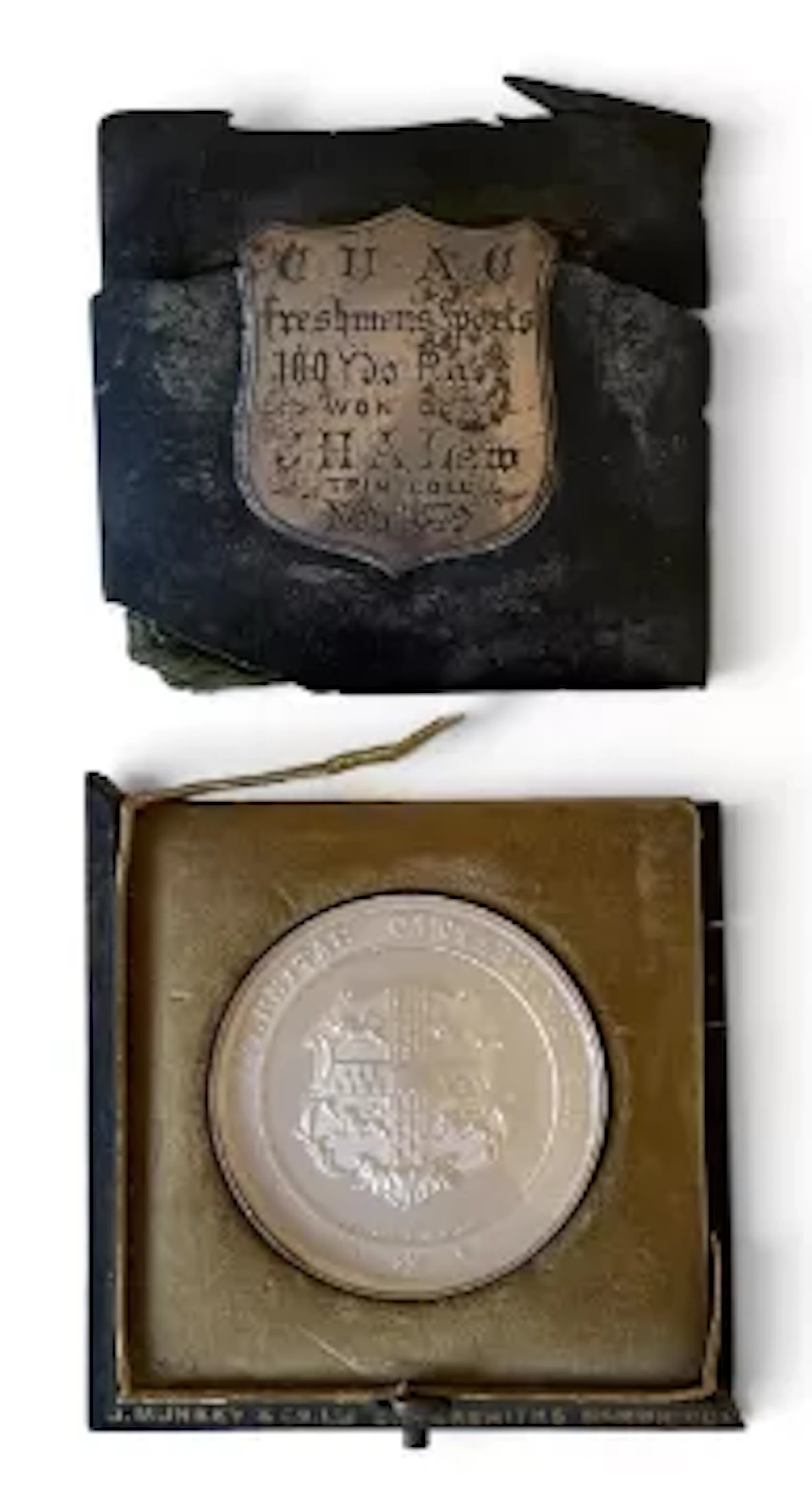 A late 19th century frosted silver Cambridge University athletics