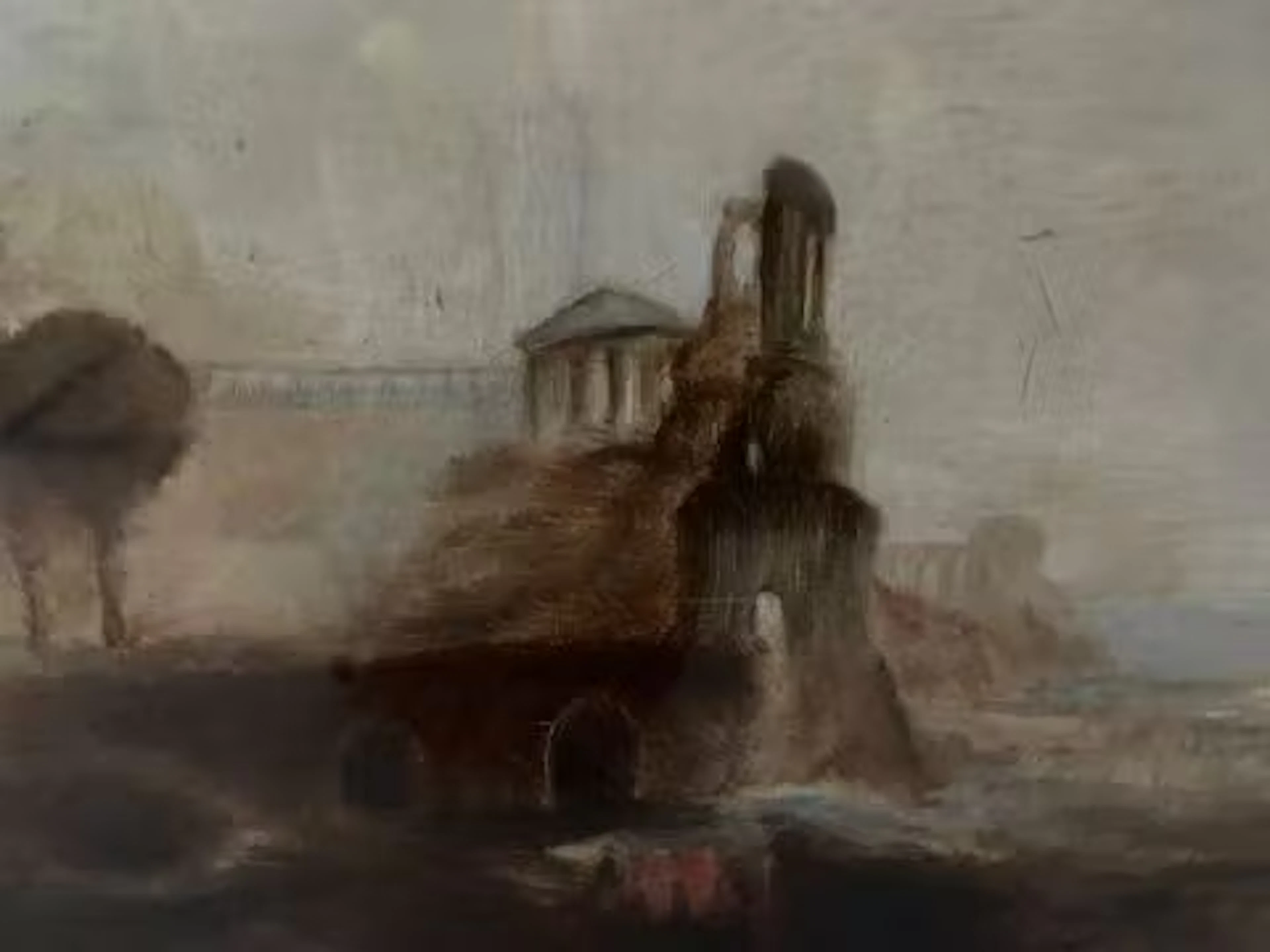 A 19th century oil on board after the original painting titled 'Caligula's