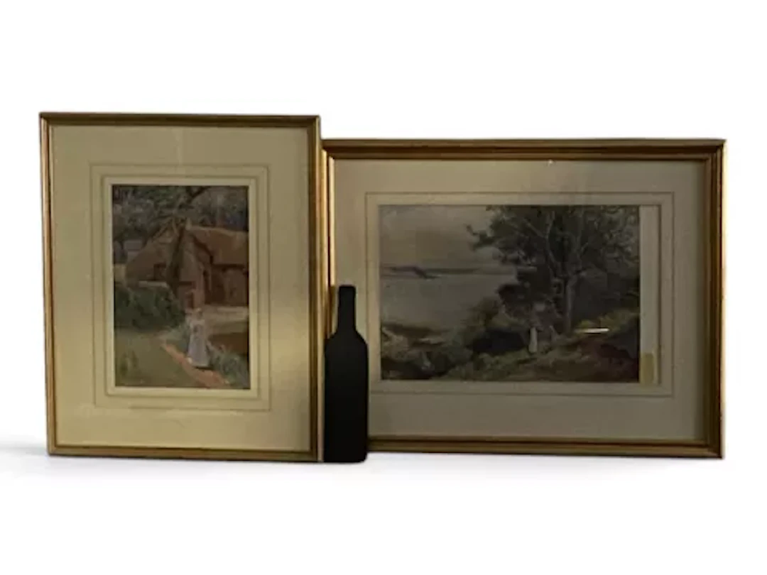 Two gilt framed and glazed late 19th/early 20th century watercolours