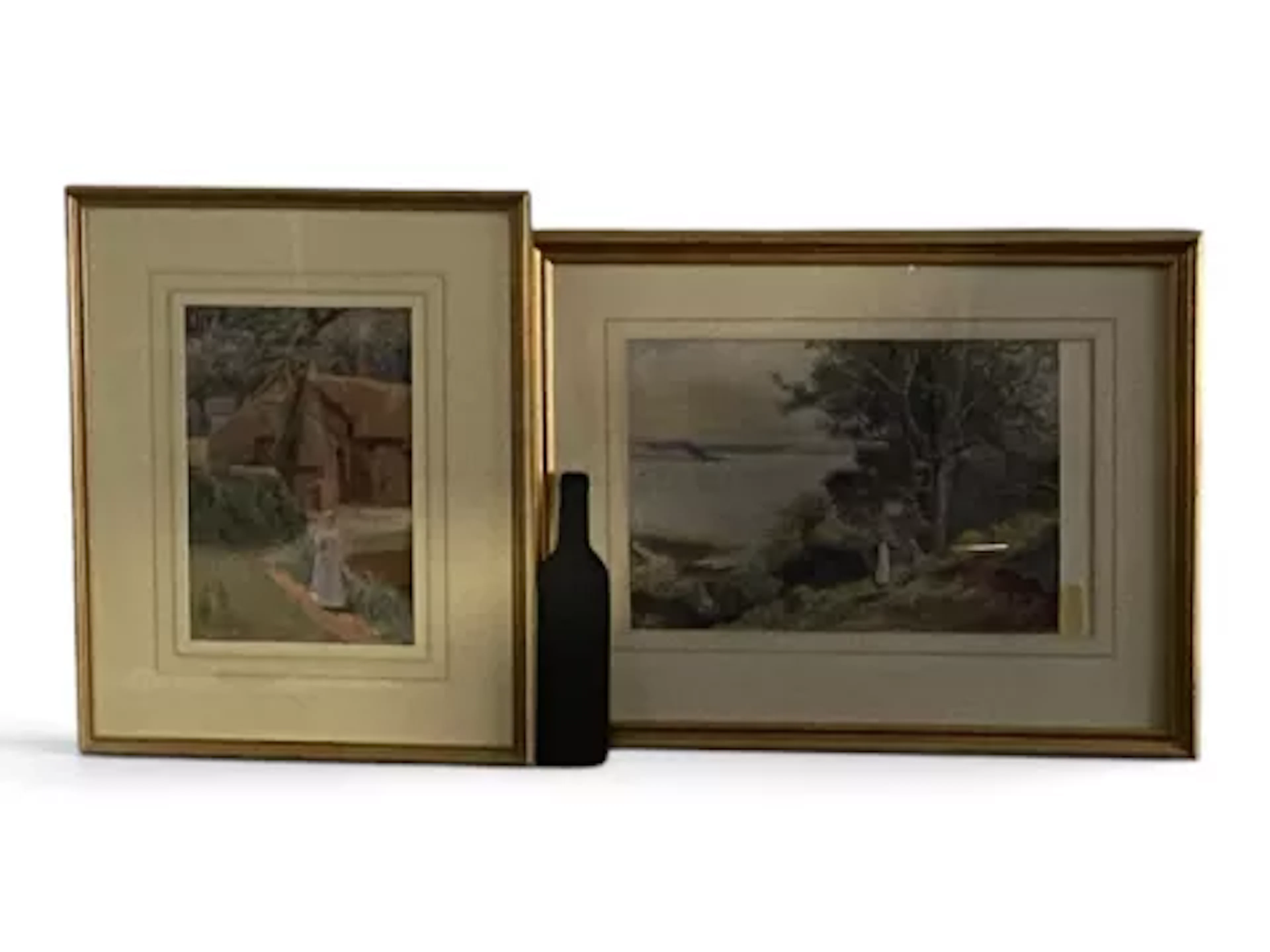 Two gilt framed and glazed late 19th/early 20th century watercolours