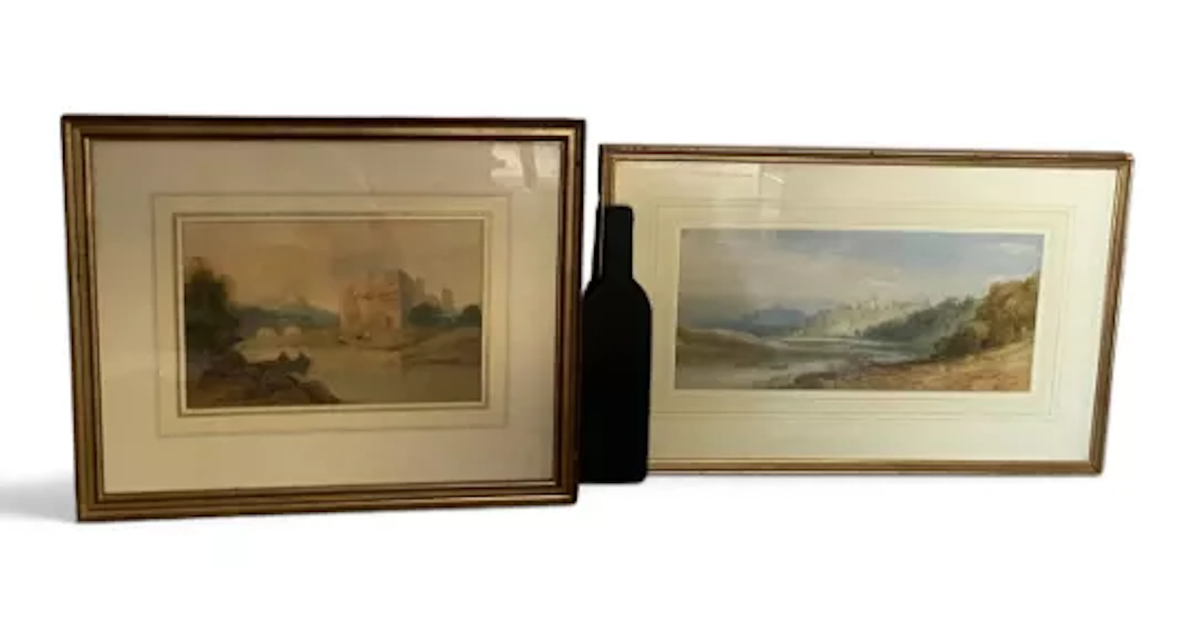 A pair of early 20th century watercolours, framed, glazed and signed