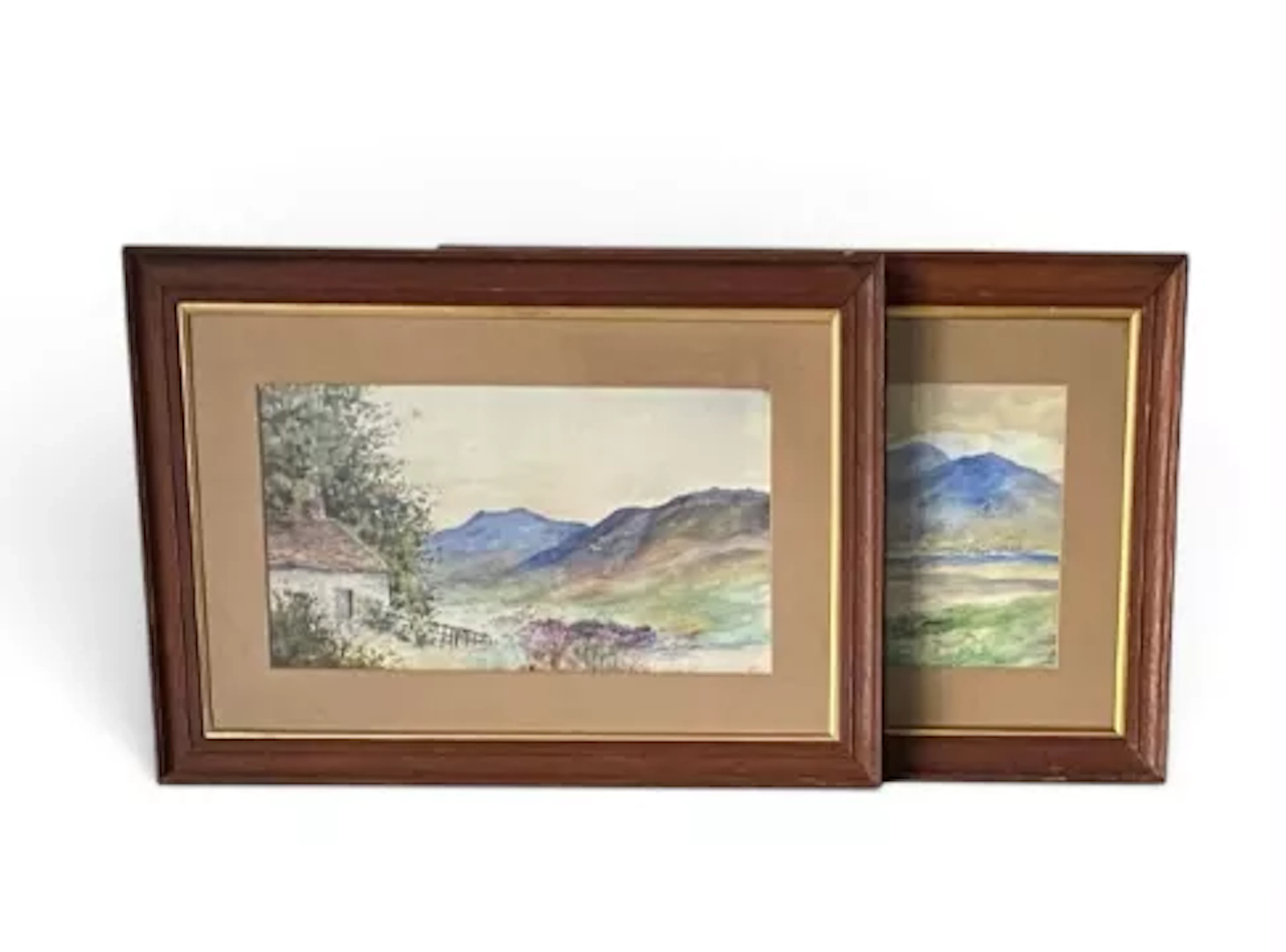 A pair of 19th century framed and glazed watercolours, Scottish landscapes