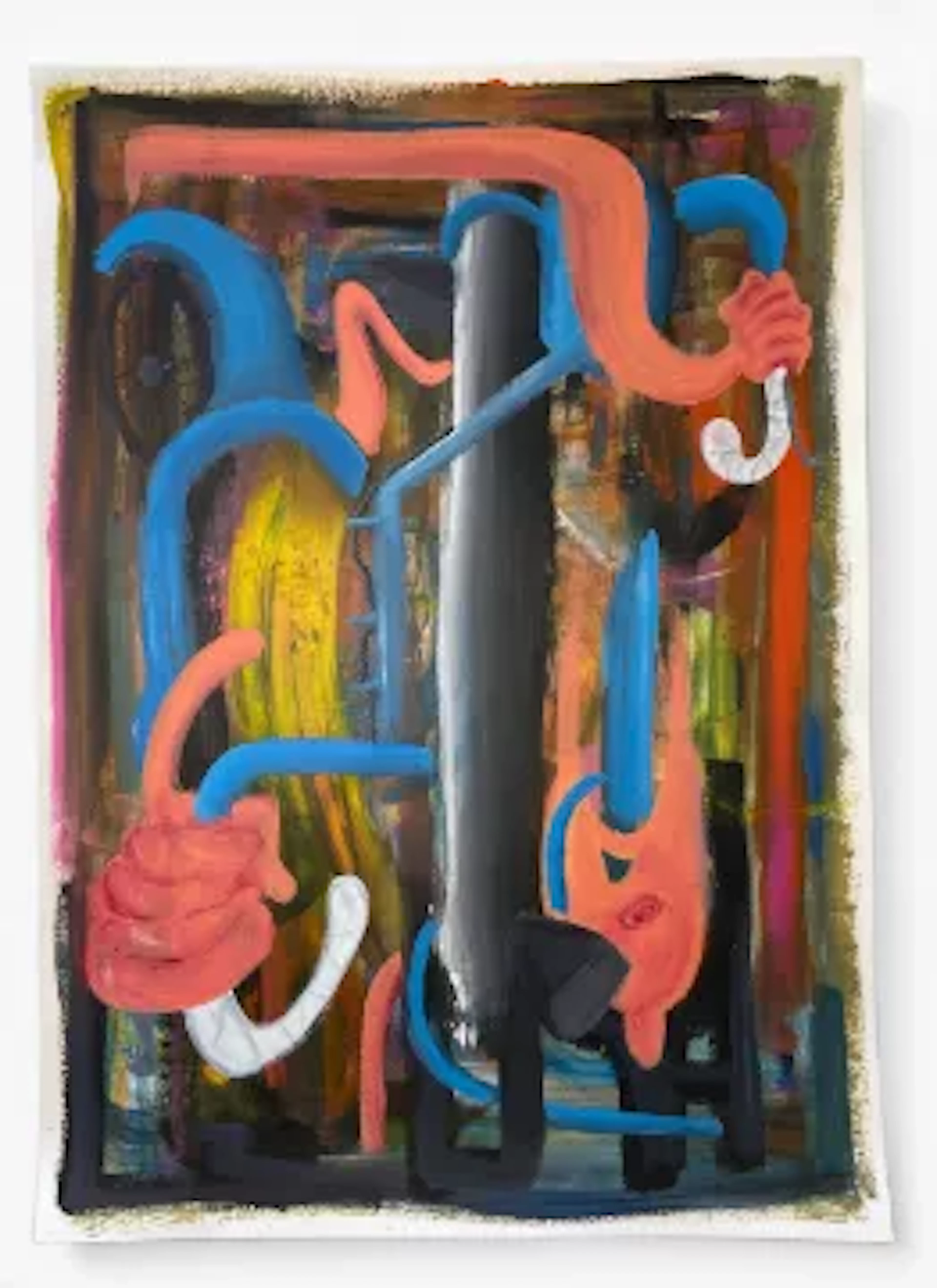 Adam Falp (b.1994), 'Bicycle', acrylic on paper, signed and inscribed
