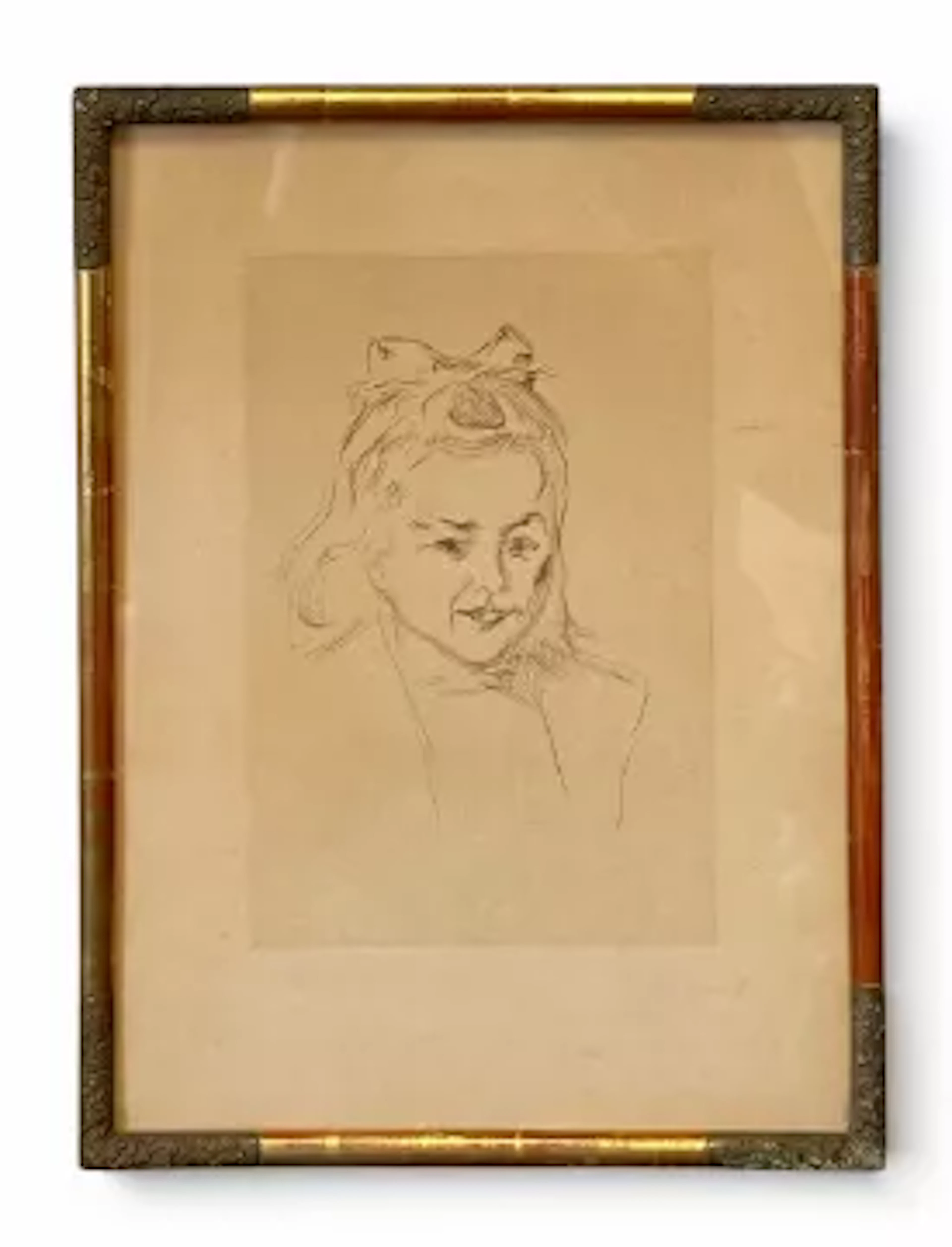 Edvard Munch (1863-1944), a drypoint etching on Japan paper. Portrait