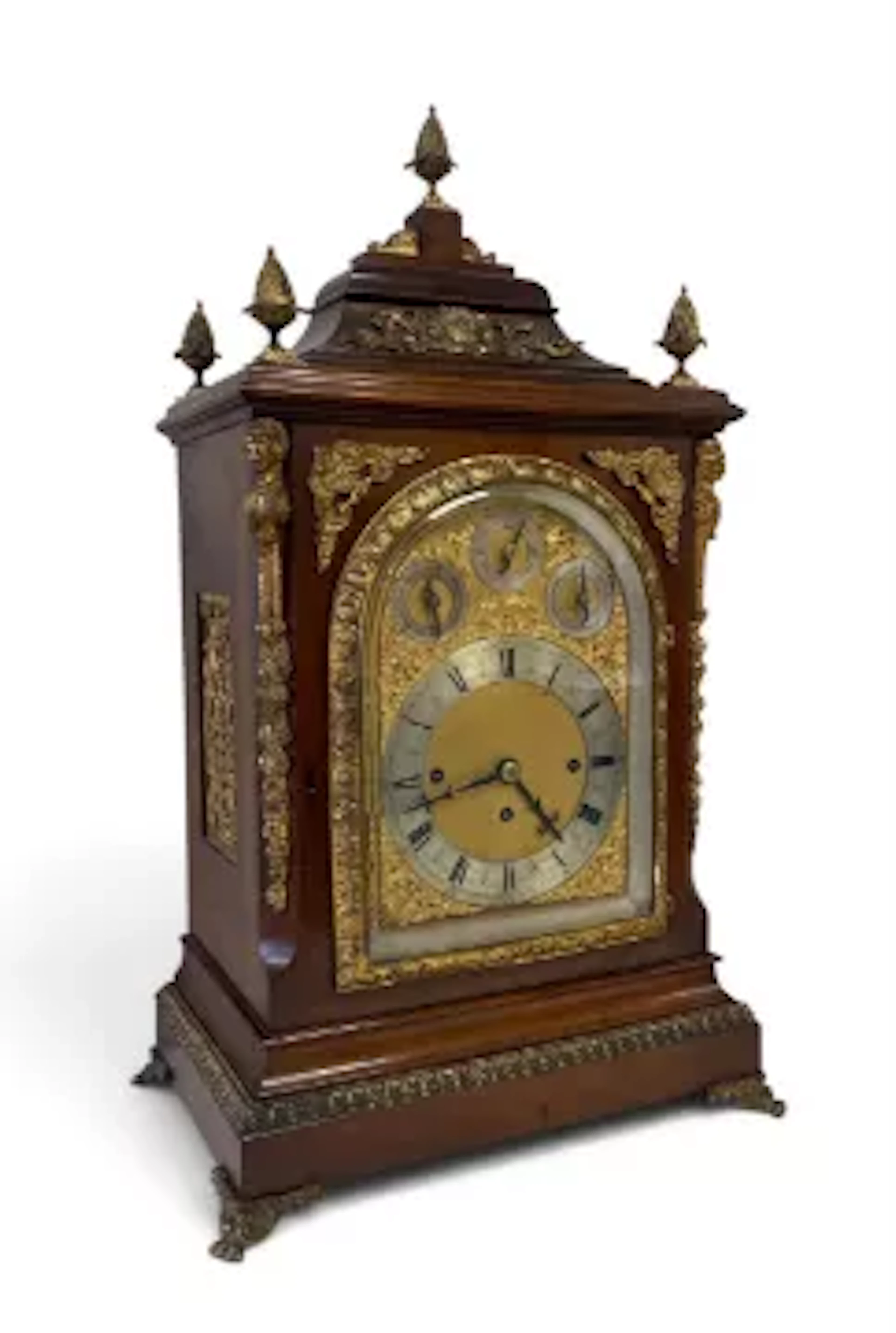 A large and impressive early 20th century gilt bronze mounted mahogany