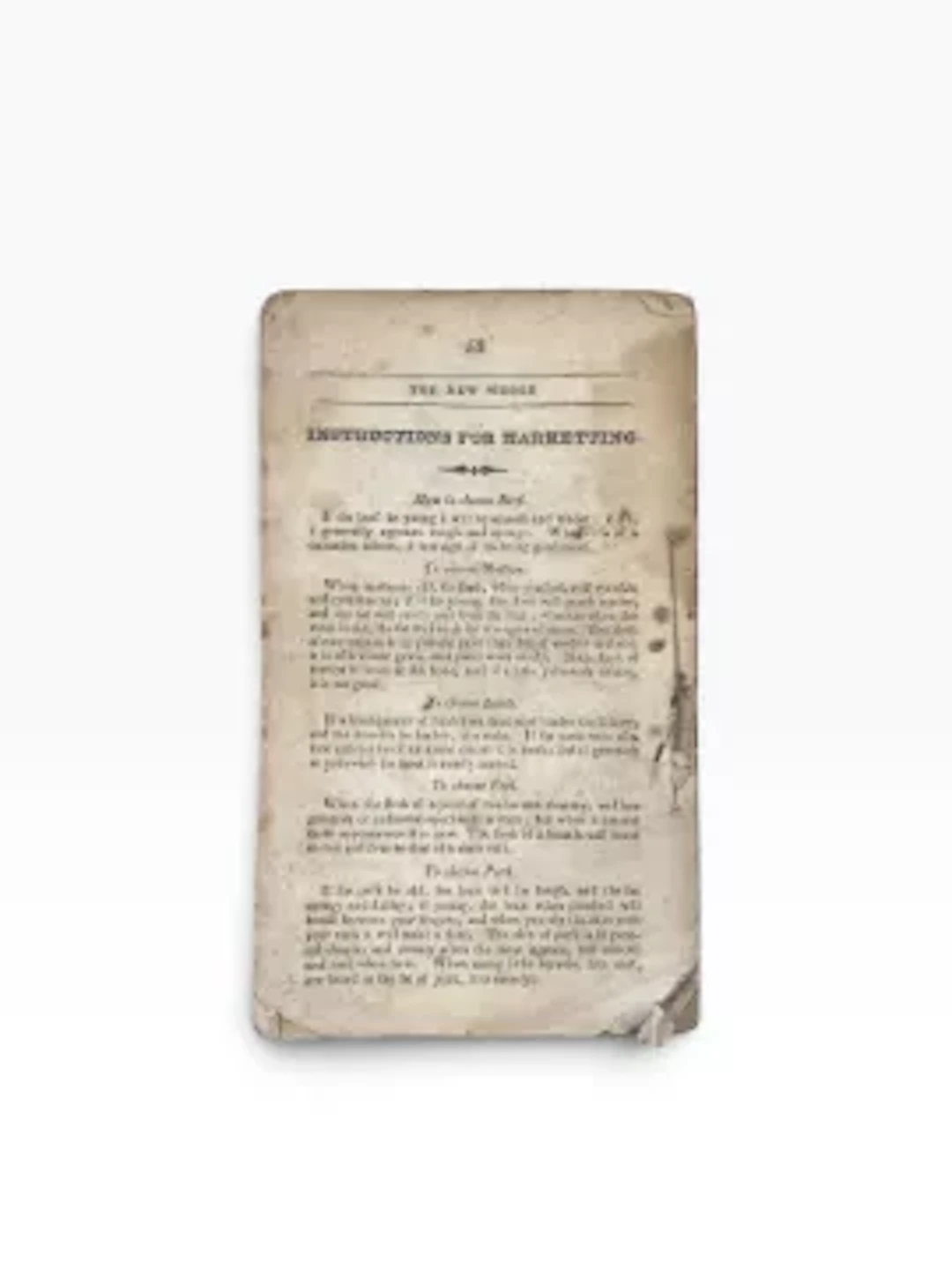 'Modern cookery' A housewife's guide by Mrs Stavley' 1829. H.18cm x D.10cm