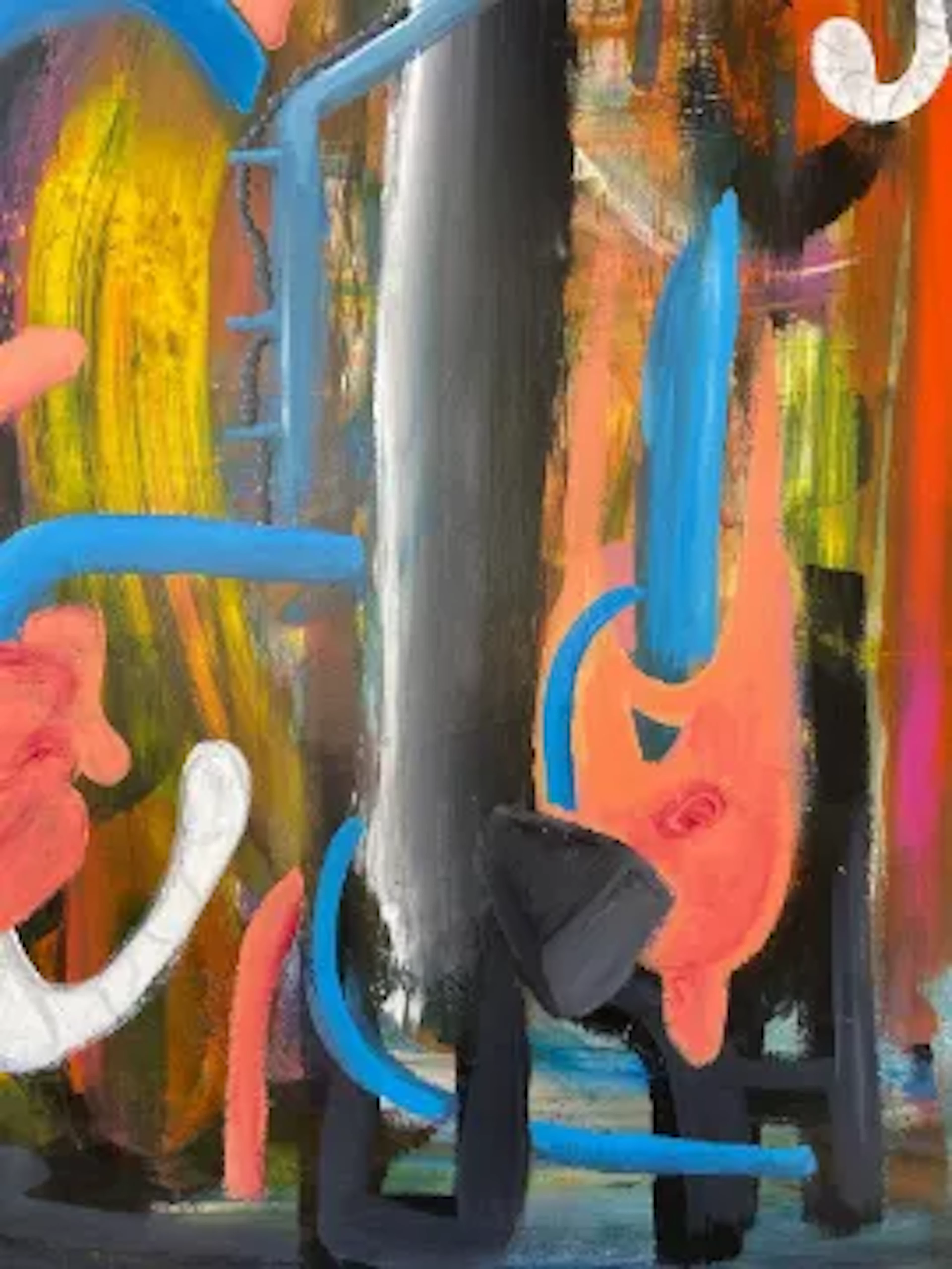 Adam Falp (b.1994), 'Bicycle', acrylic on paper, signed and inscribed