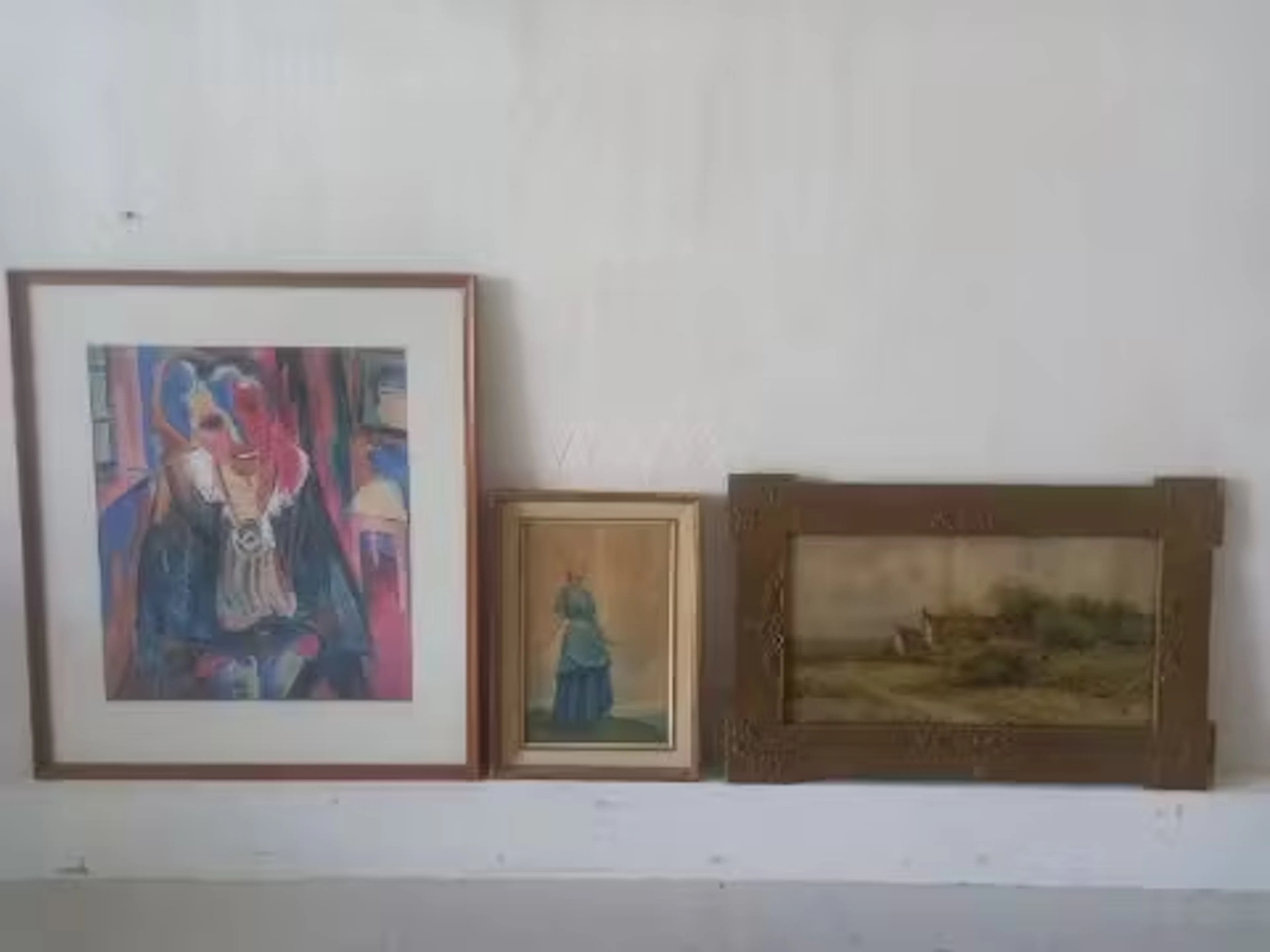 After Karl Schmidt-Rottluff, a large print along with two other prints