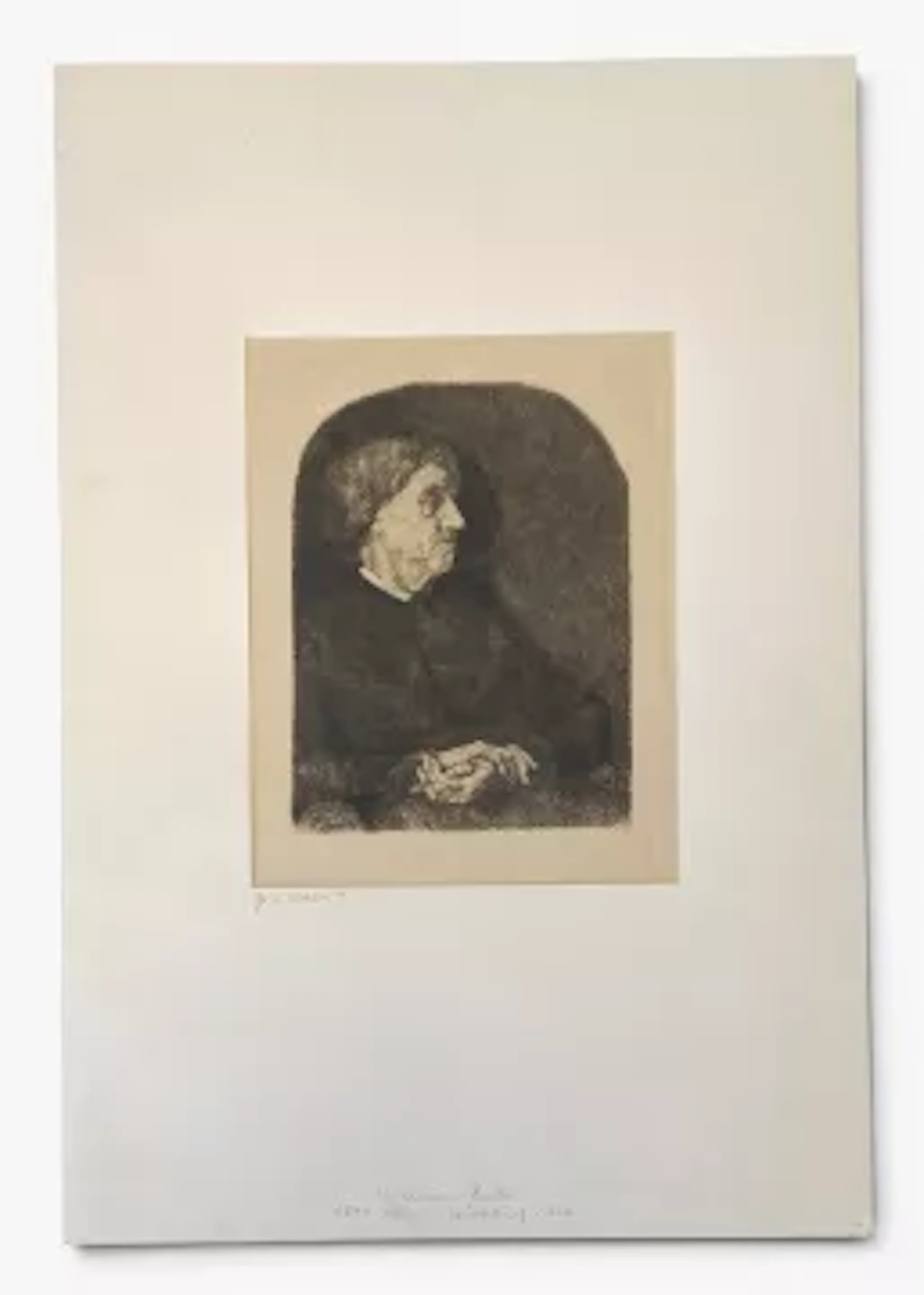 Wilhelm Leibl (1844-1900), a 19th century portrait etching with aquatint