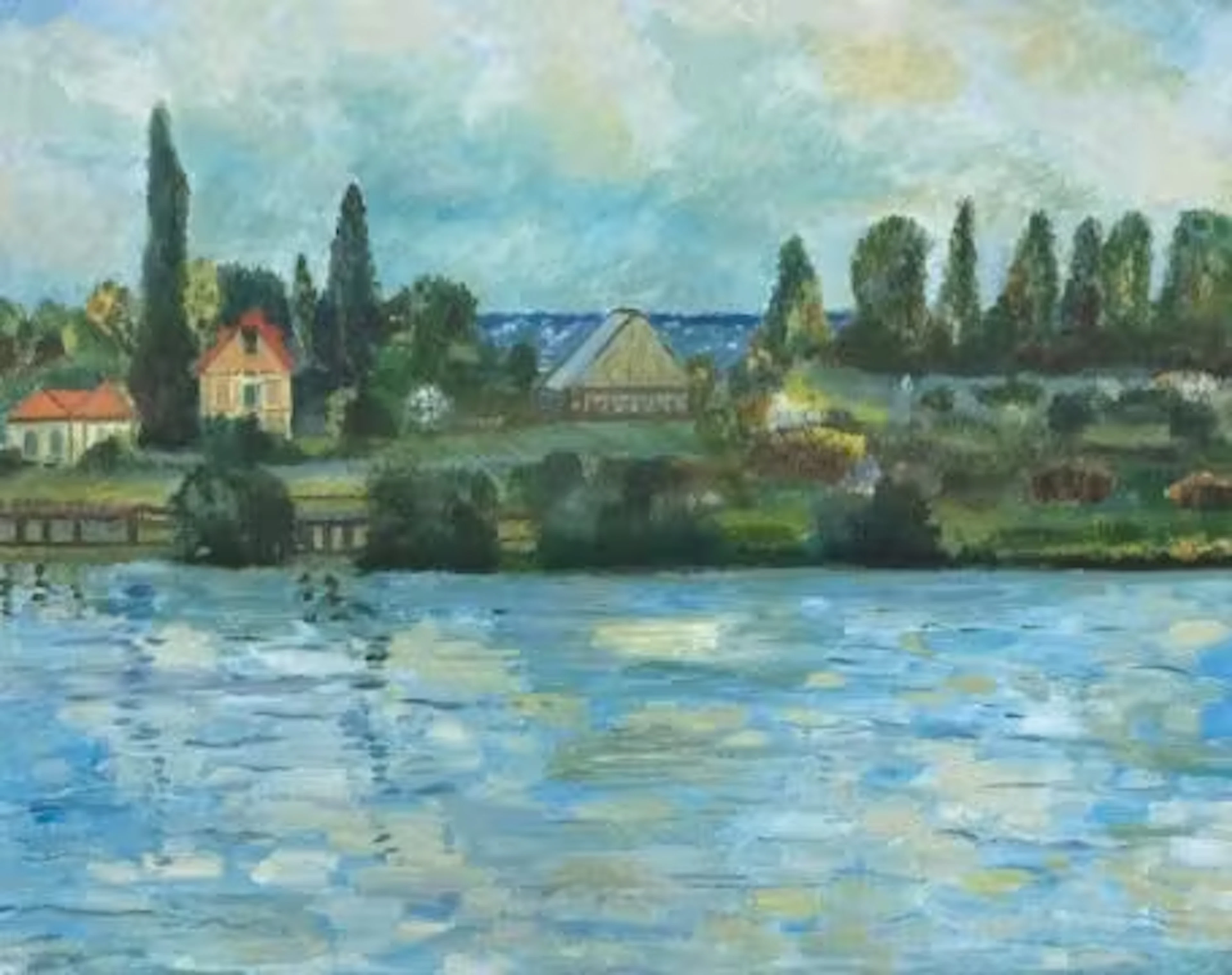 A contemporary oil on canvas laid board by Michael Atwood after the