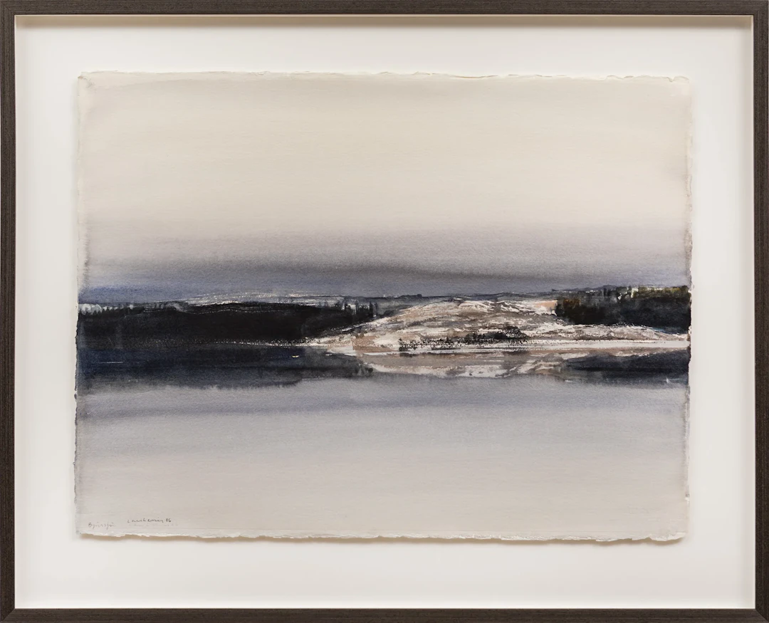 Lars Lerin - Vinterljus över Bjursjön
