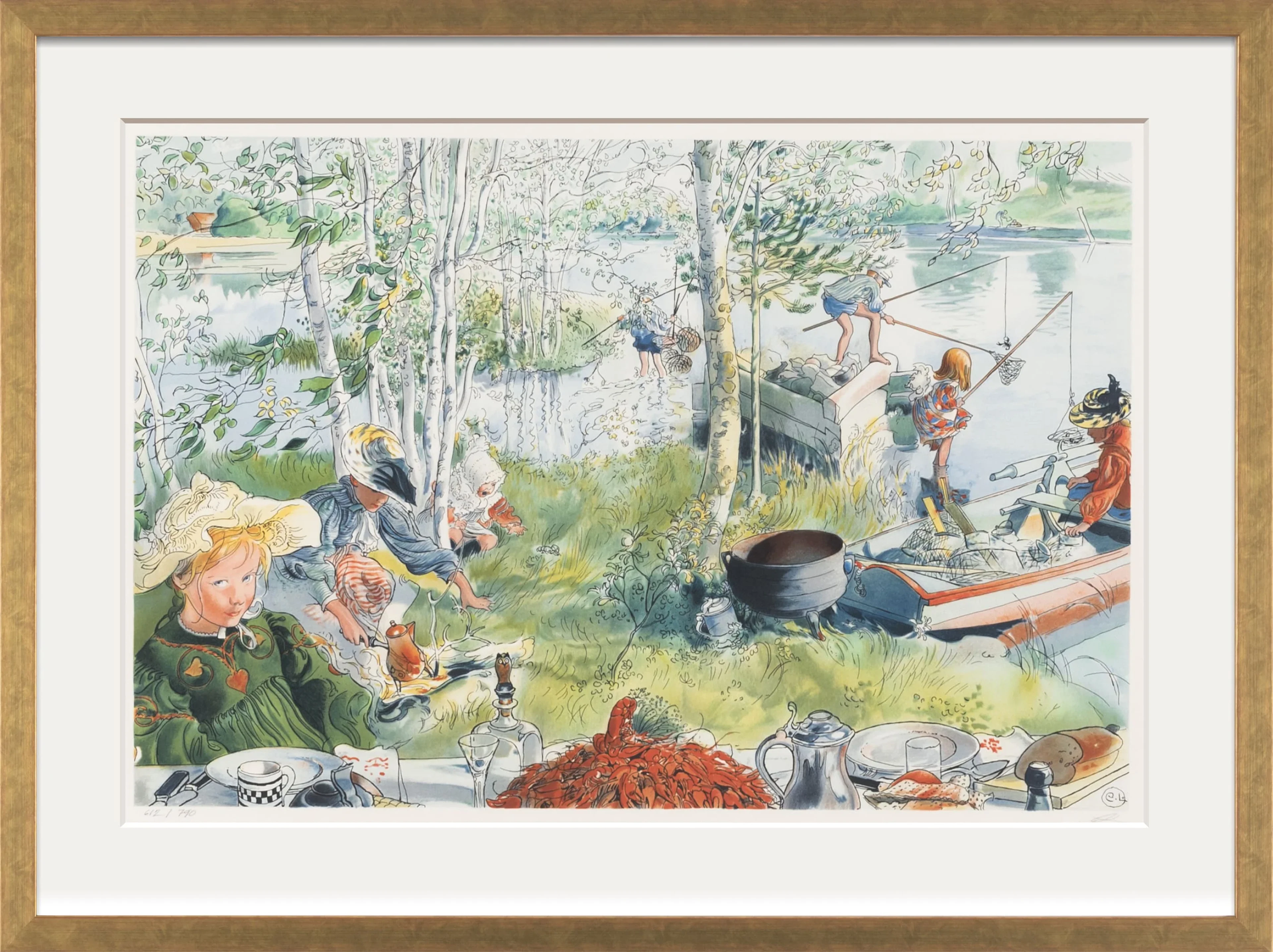 Carl Larsson - Kräftfångst