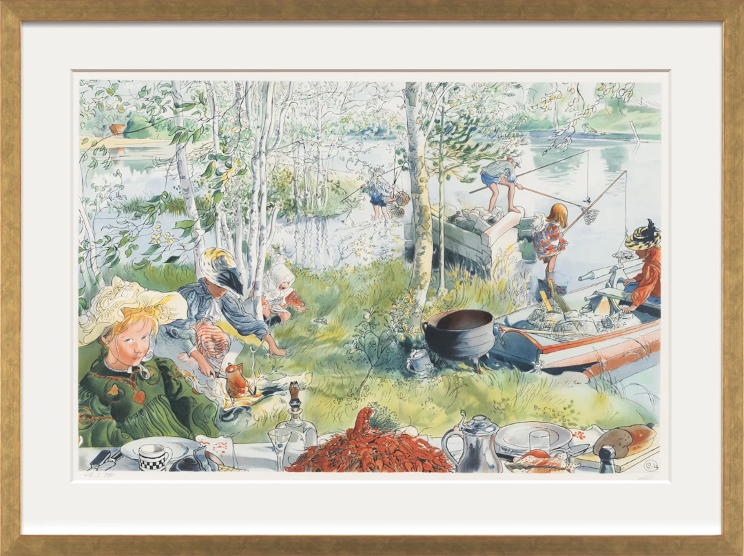 Carl Larsson - Kräftfångst