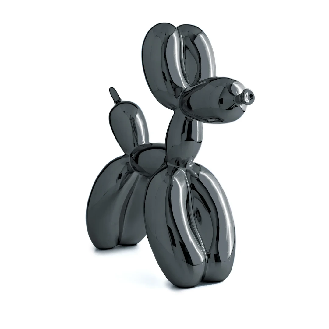 Editions Studio Art - Balloon Dog L (Graphite Black) - Efter Jeff Koons