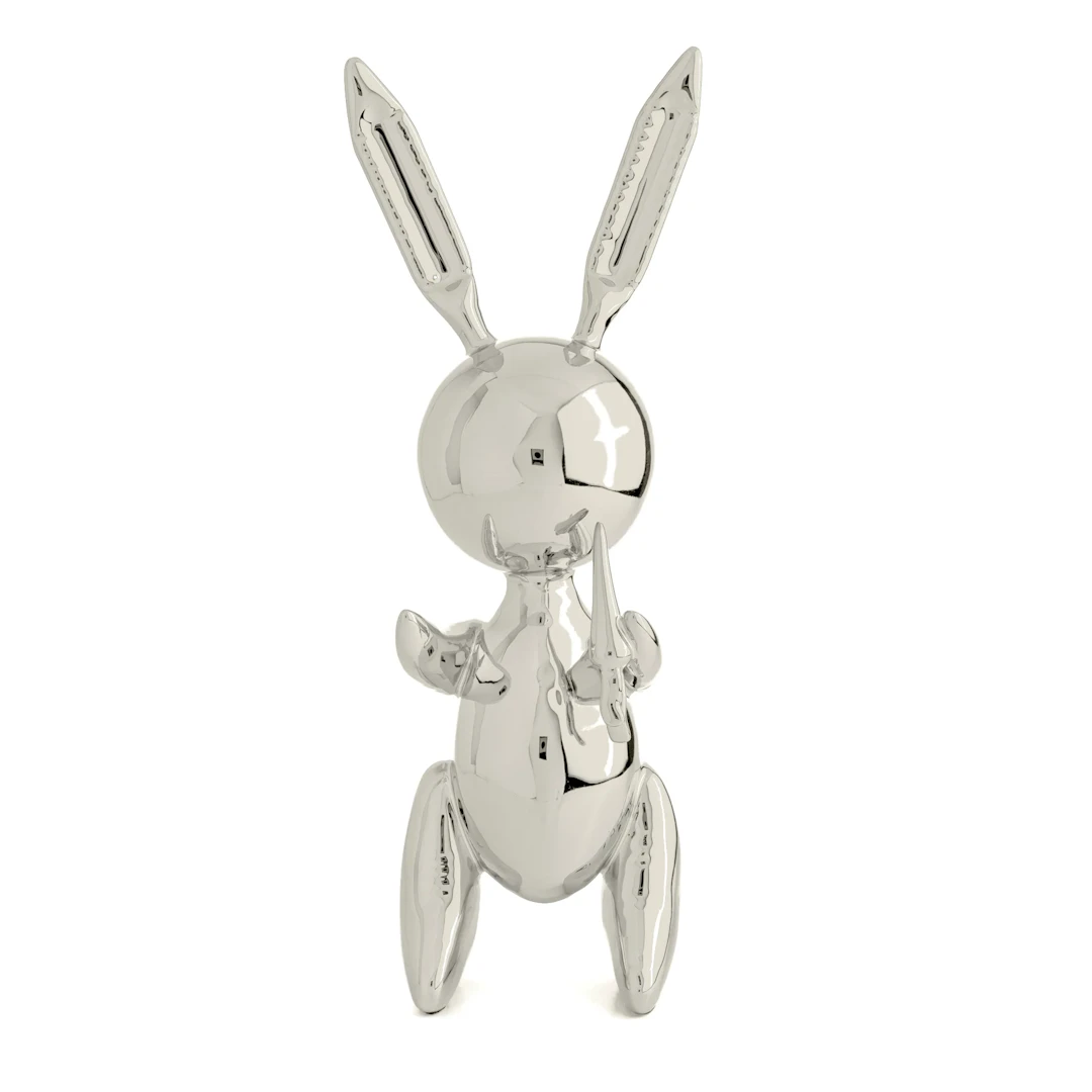 Editions Studio Art - Balloon Rabbit XL (Silver) - Efter Jeff Koons