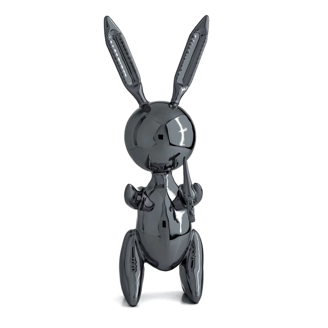 Editions Studio Art - Balloon Rabbit XL (Graphite Black) - Efter Jeff Koons