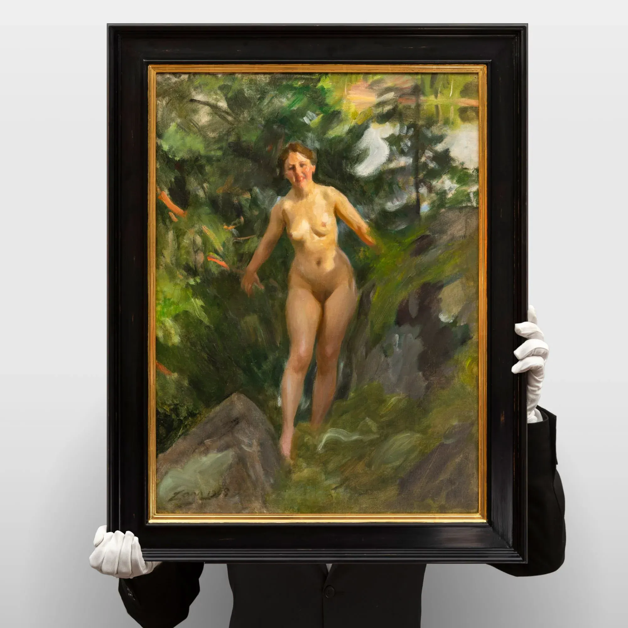 Anders Zorn - Naken i klippig skog