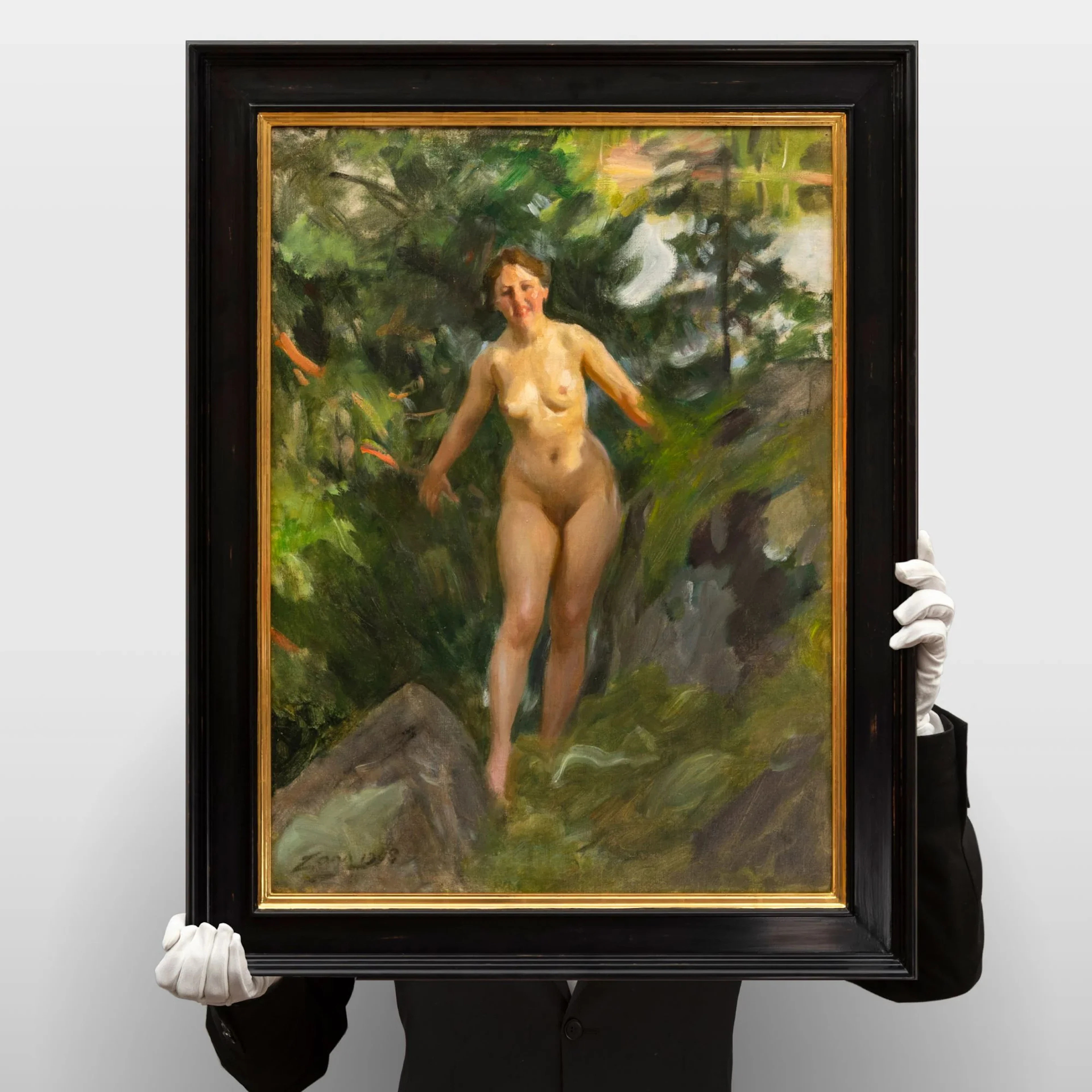 Anders Zorn - Naken i klippig skog