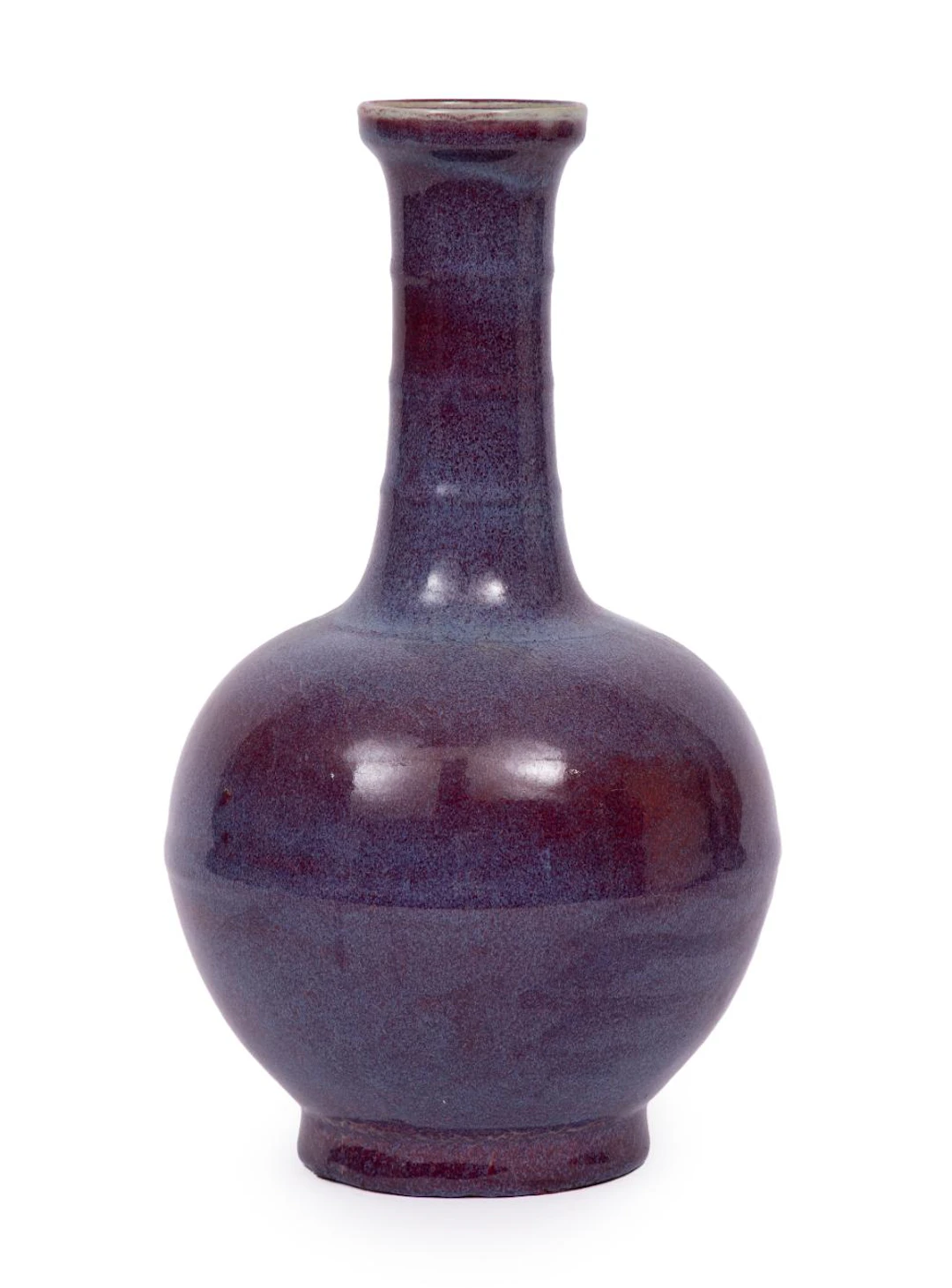 Chinese Flambe Glazed Porcelain Bottle Vase