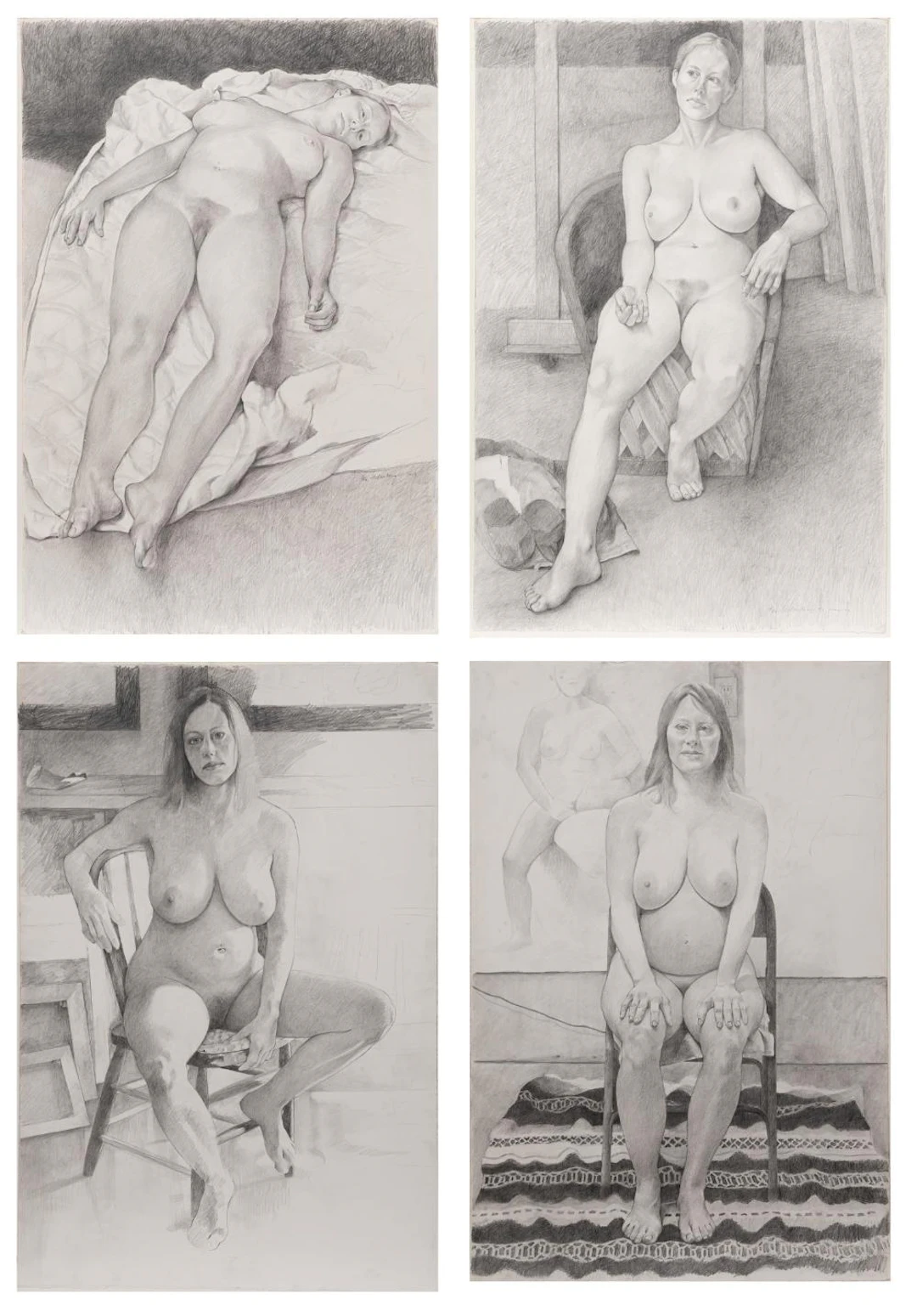 Group of Five Jean Seidenberg Drawings