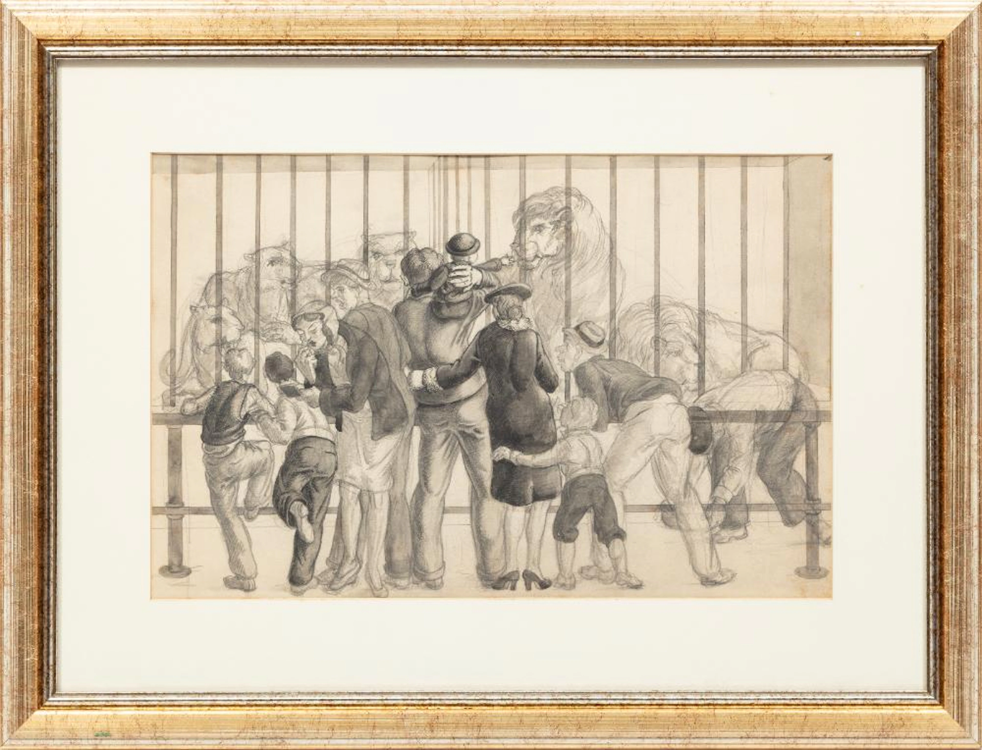 Harvey Sherman Harris, Afternoon at the Zoo, c. 1943, watercolor and