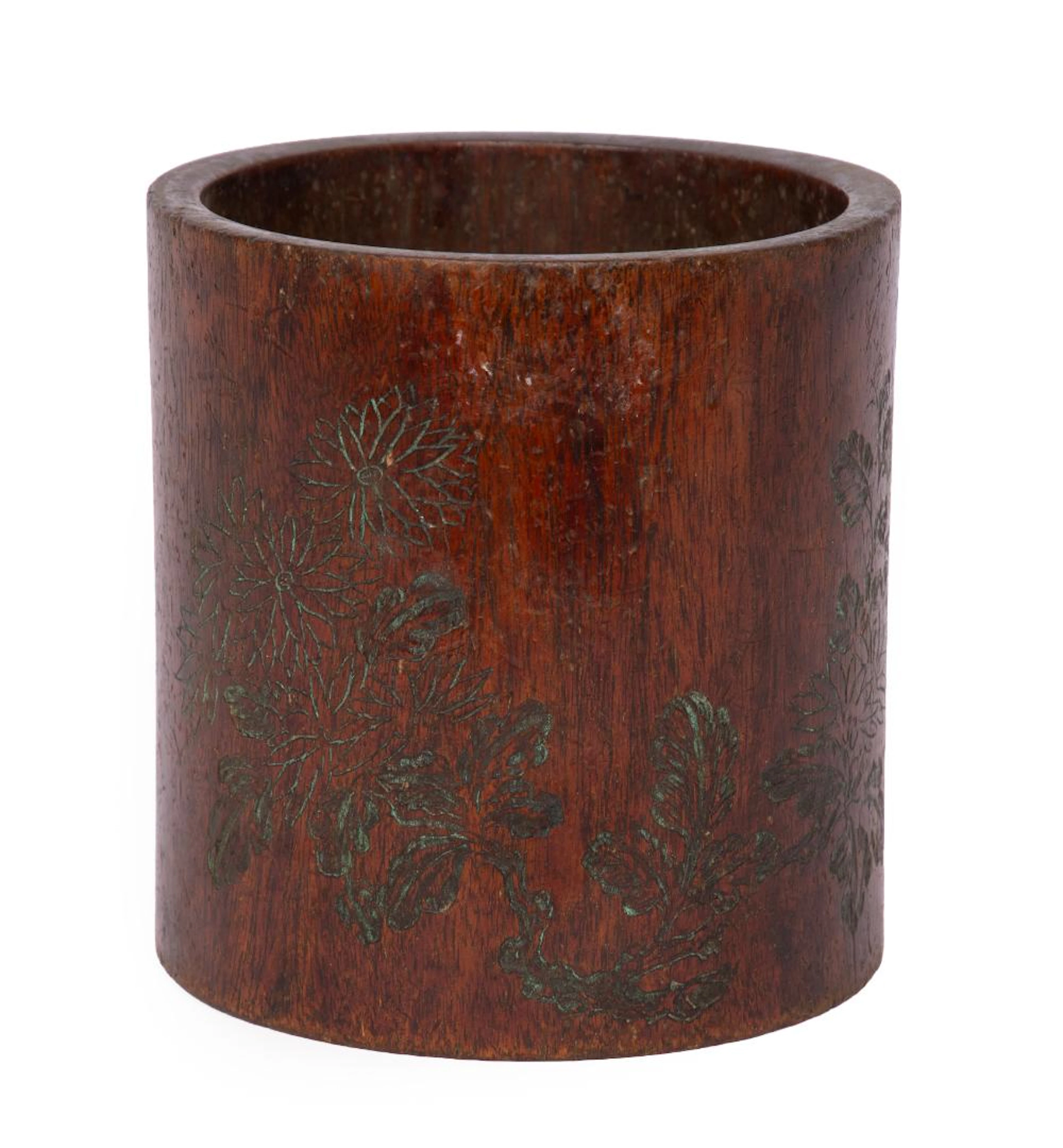 Chinese Hardwood Brush Pot