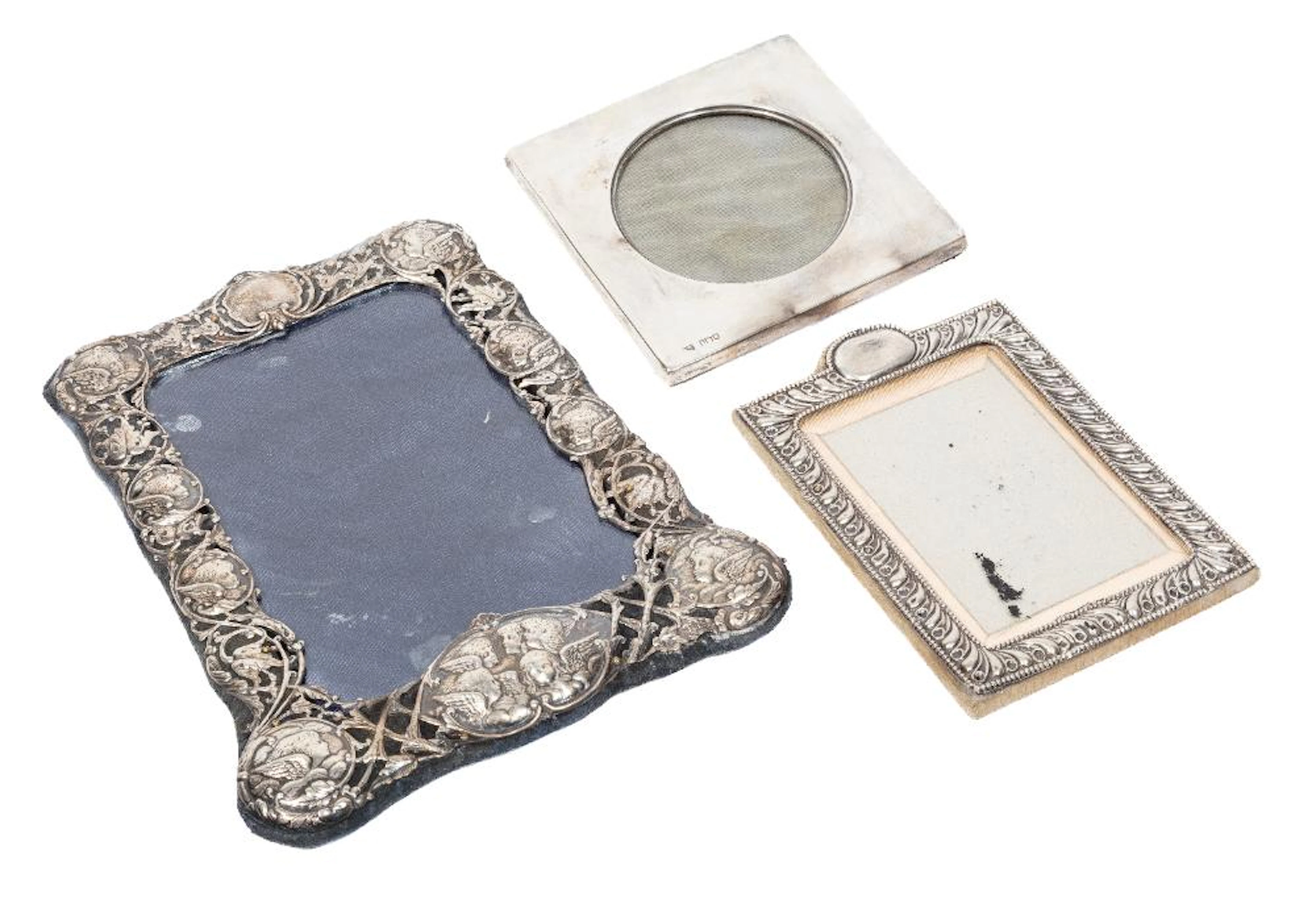Three English Sterling Silver Picture Frames