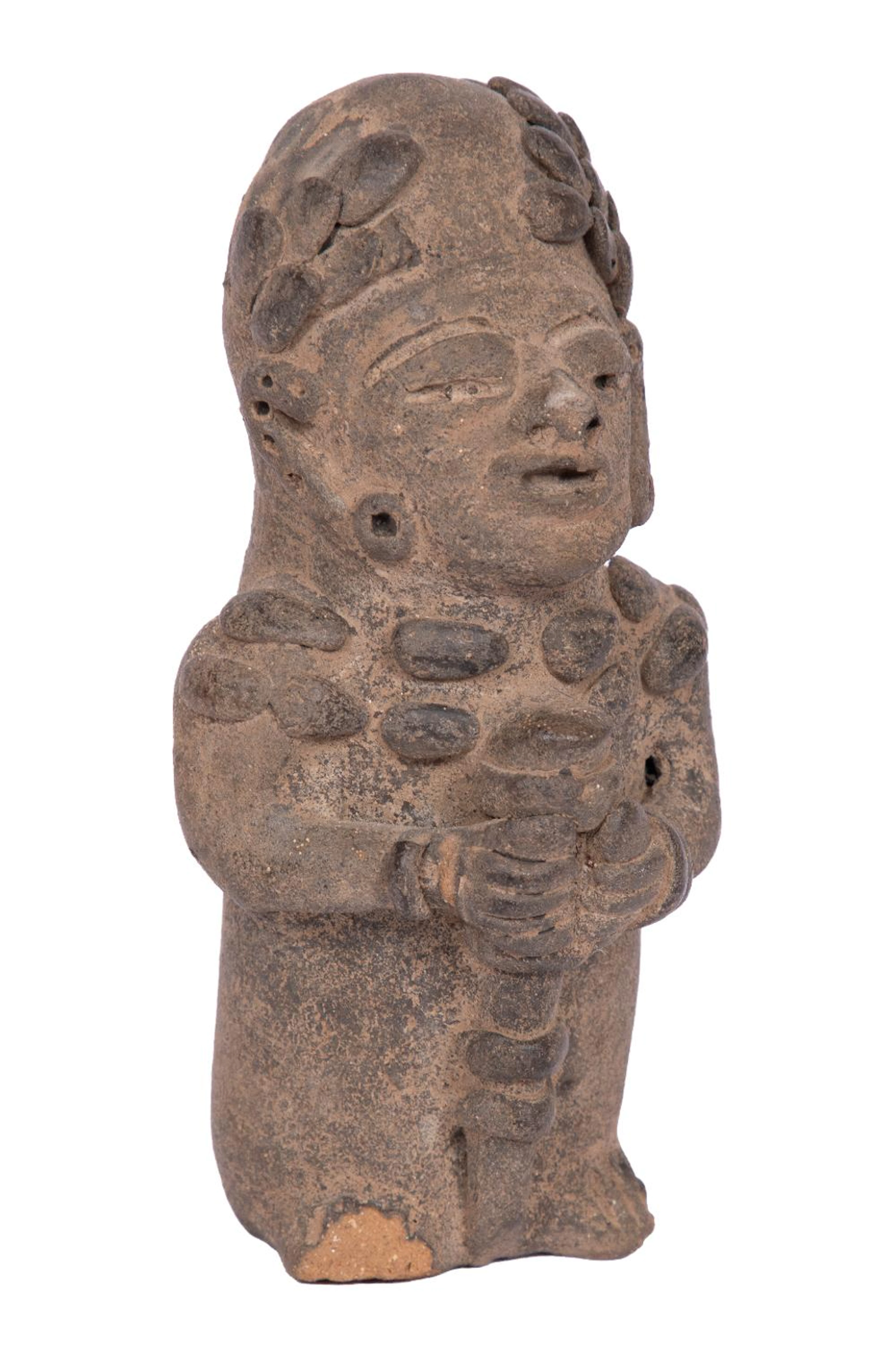 Pre-Colombian Figural Rattle