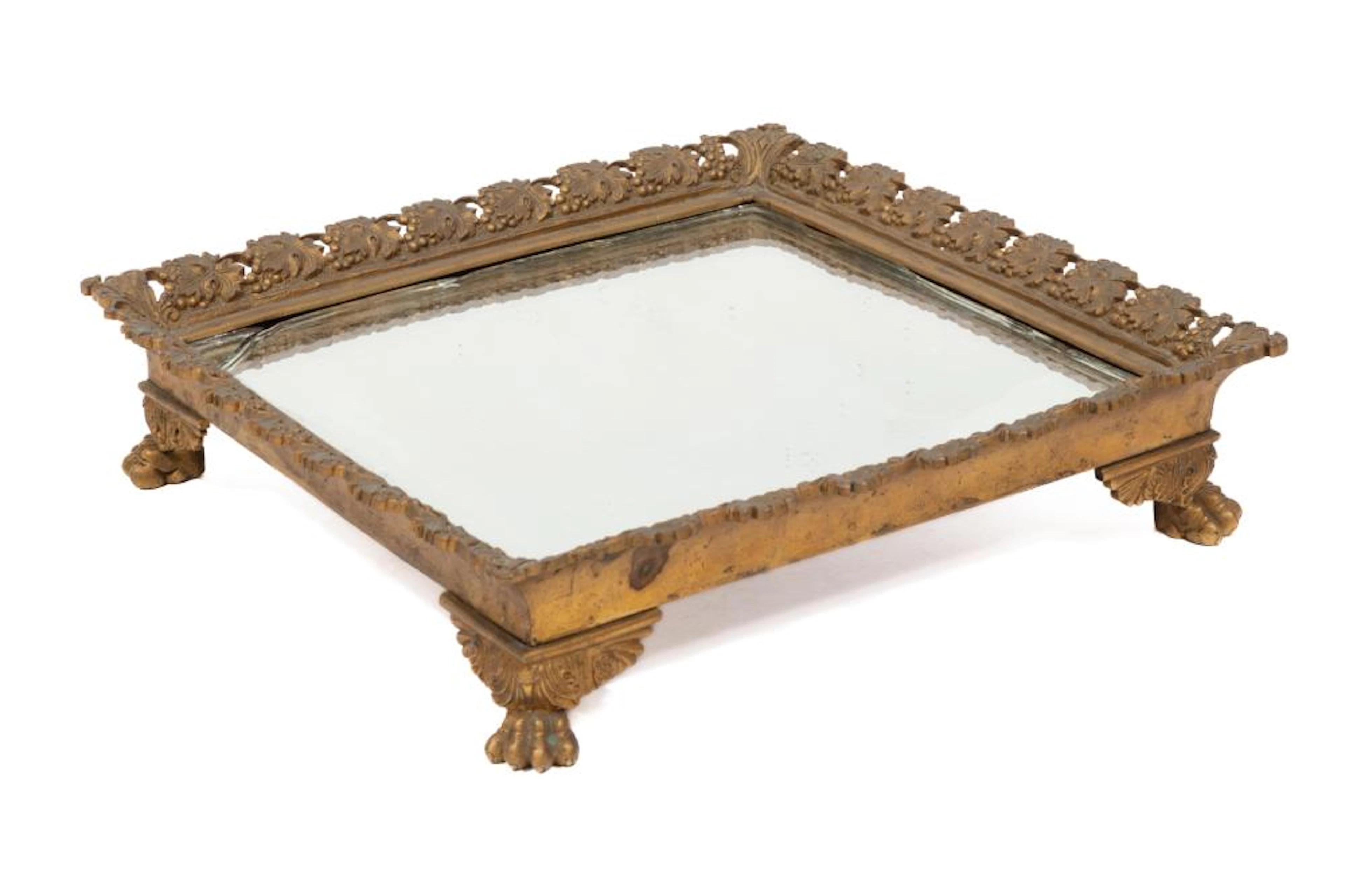French Gilt Bronze Vintage Motif Plateau