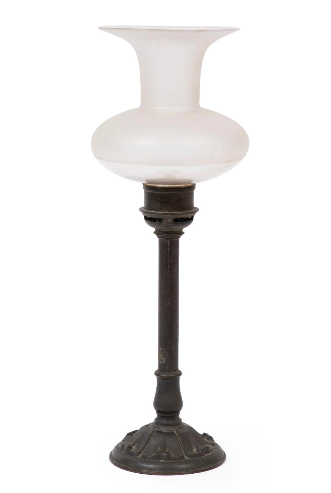 Antique American Bronze Candle Lamp