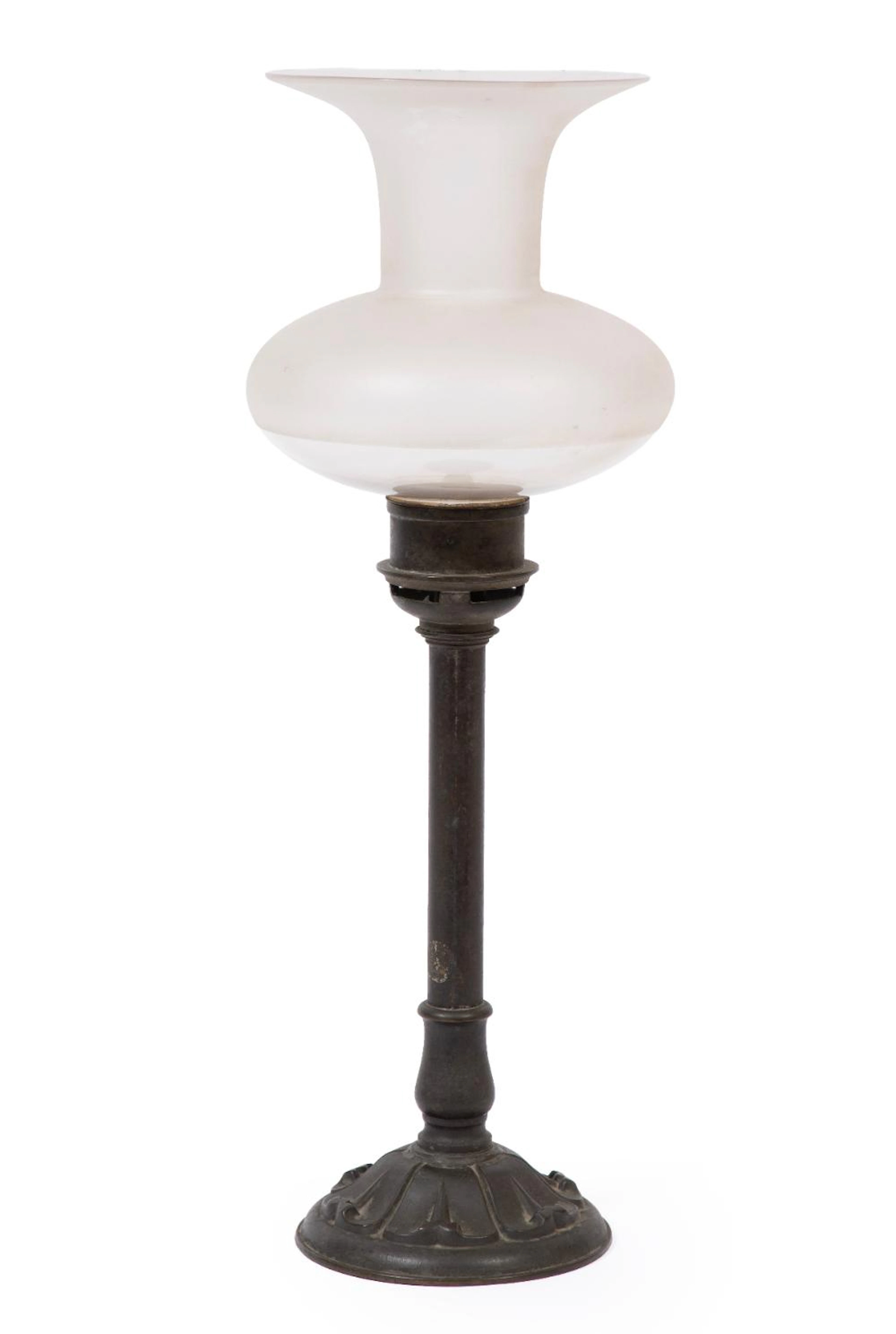 Antique American Bronze Candle Lamp