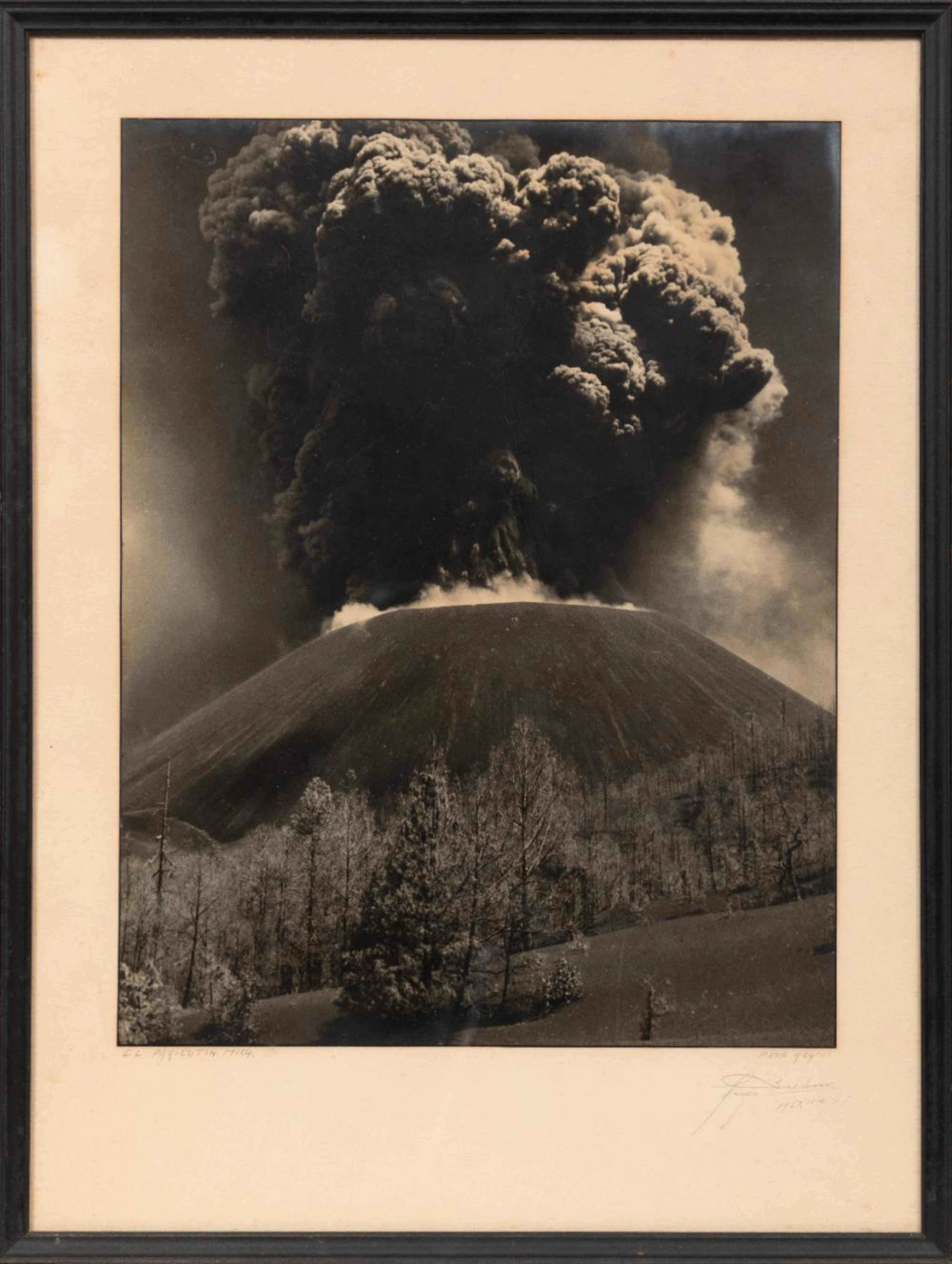 Hugo Brehme, El Paricutín, Michoacan, silver gelatin print laid on board