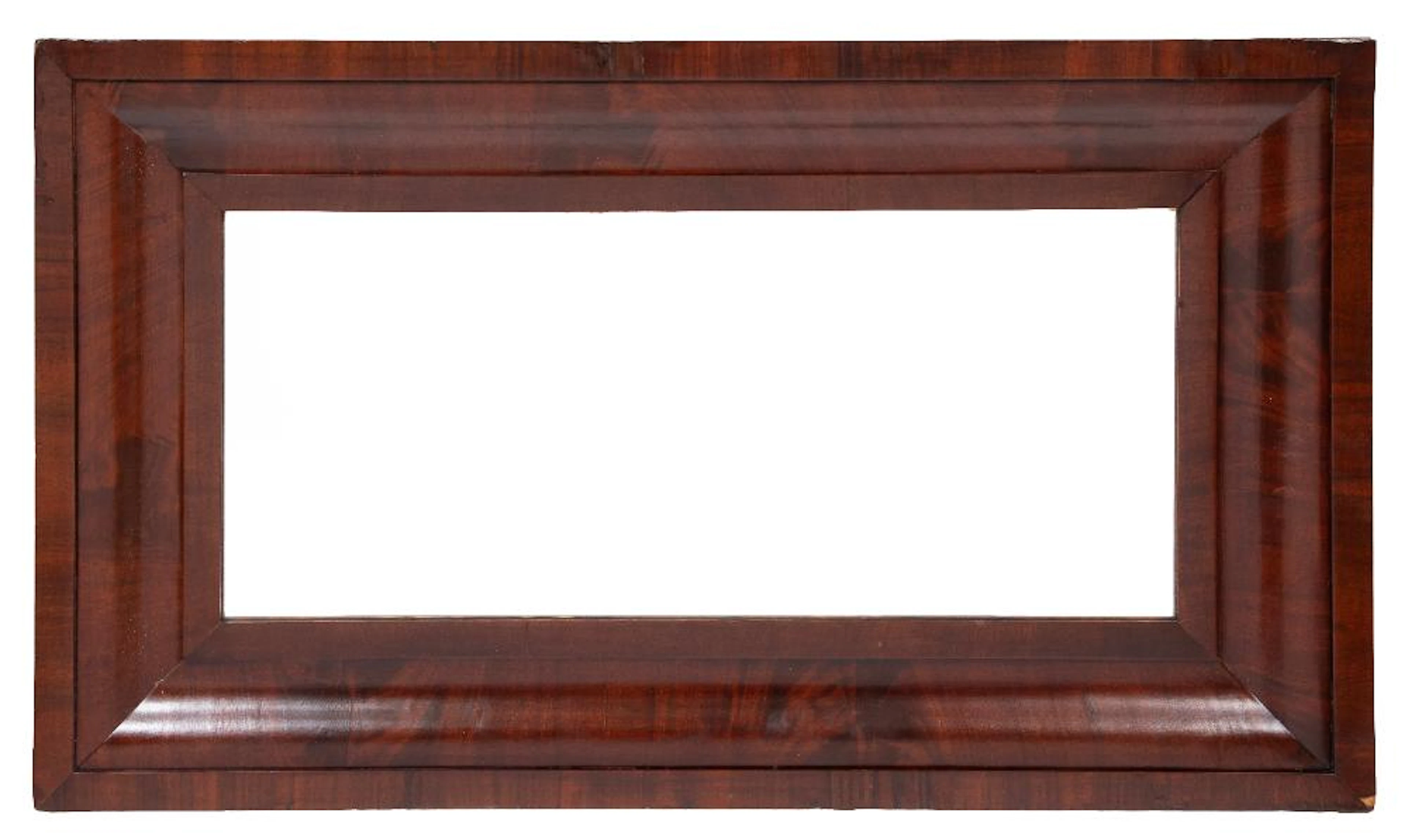 American Classical Figured Mahogany Mirror