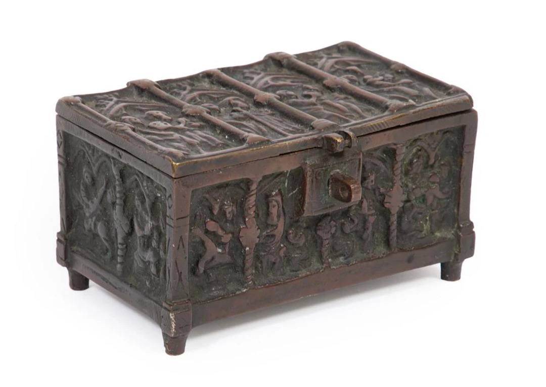 Bronze Gothic Revival Reliquary Box