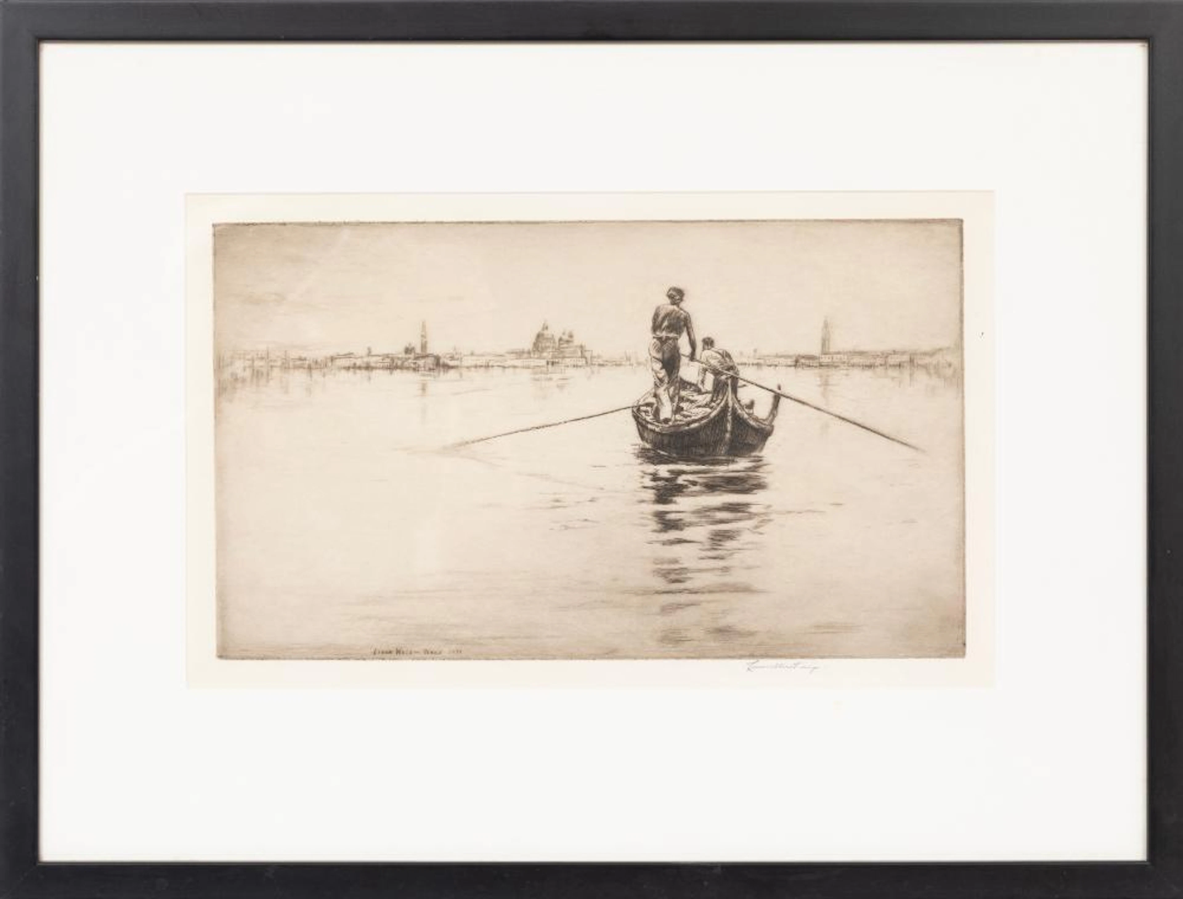 Levon West, Venice, 1931, etching on paper