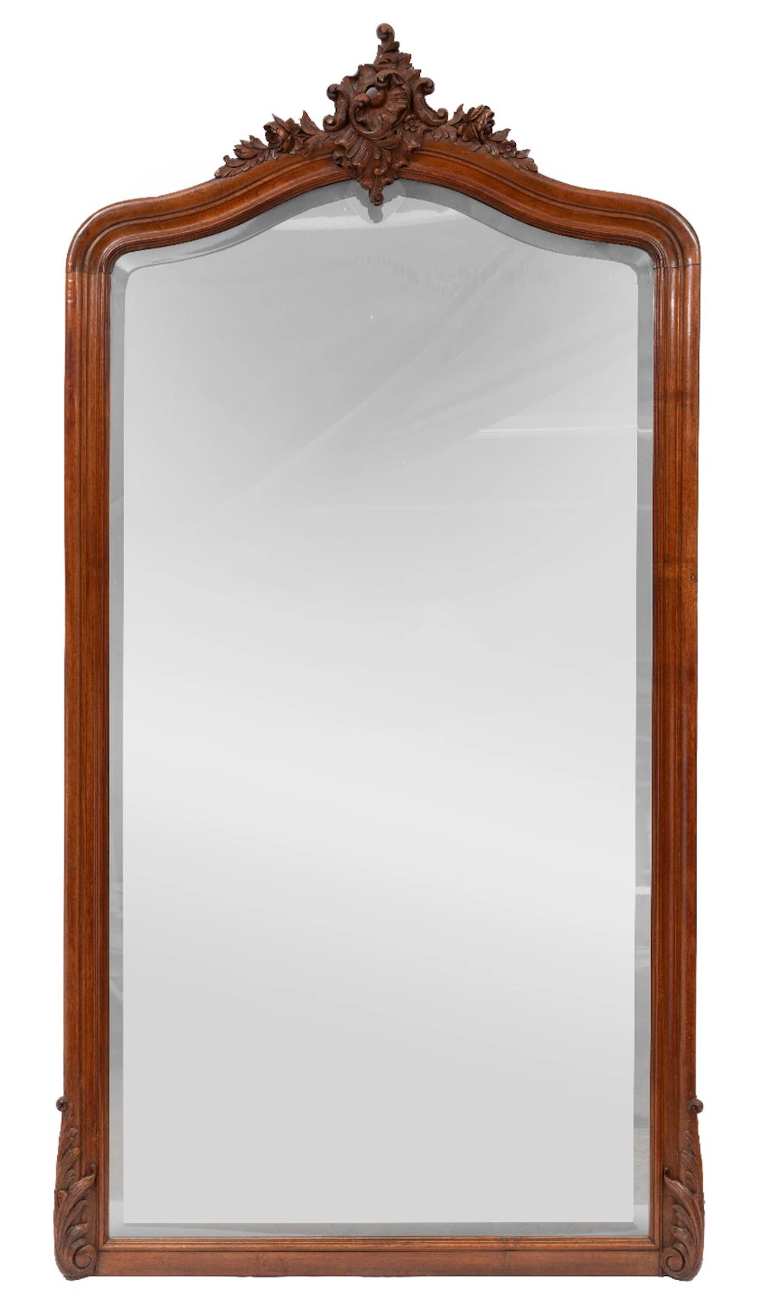 Antique French Walnut Mirror