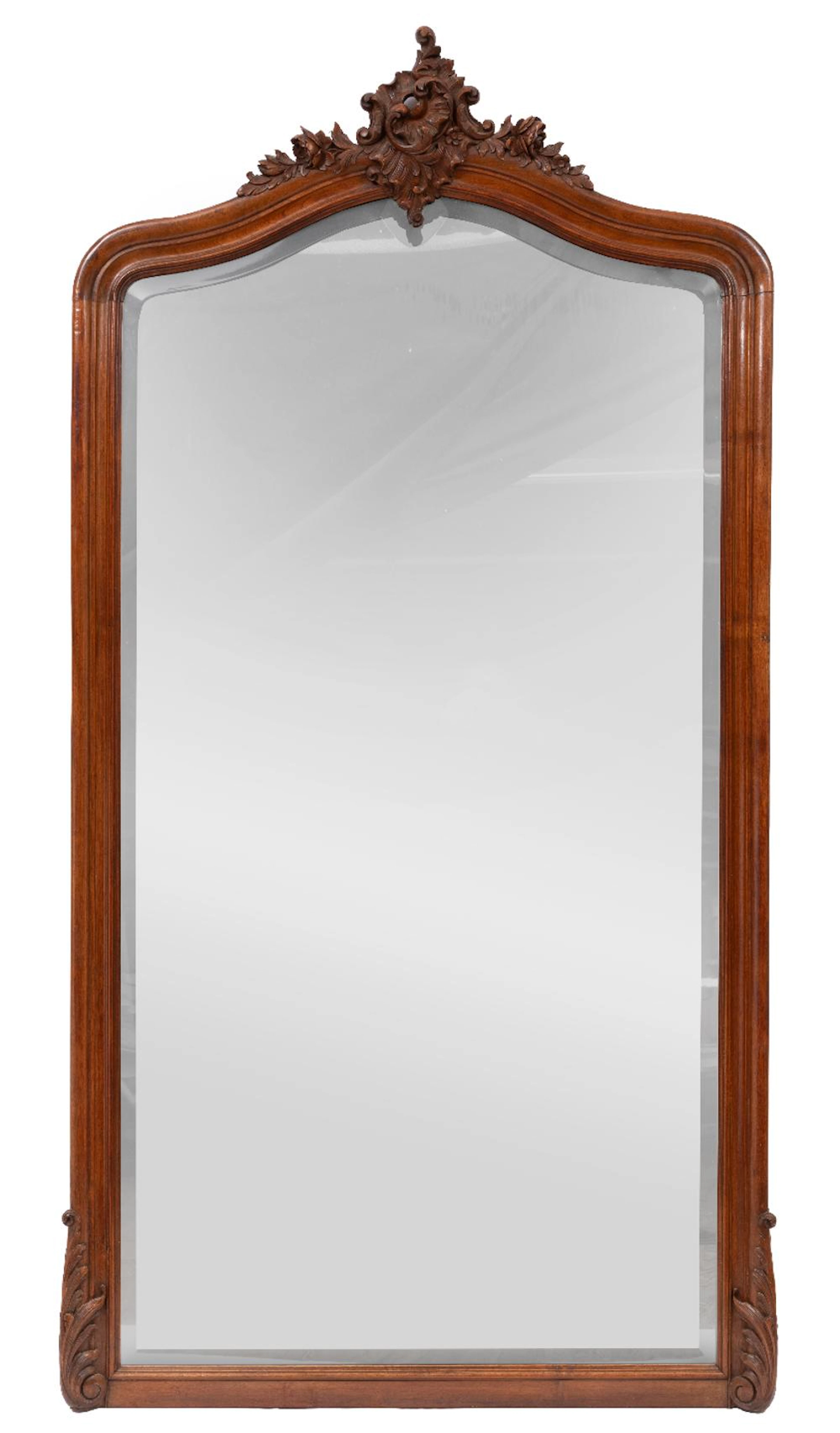Antique French Walnut Mirror