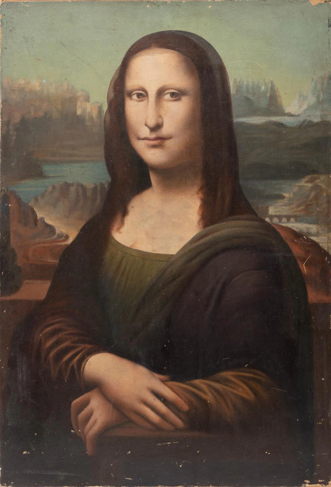 After Leonardo da Vinci, Mona Lisa, oil on board