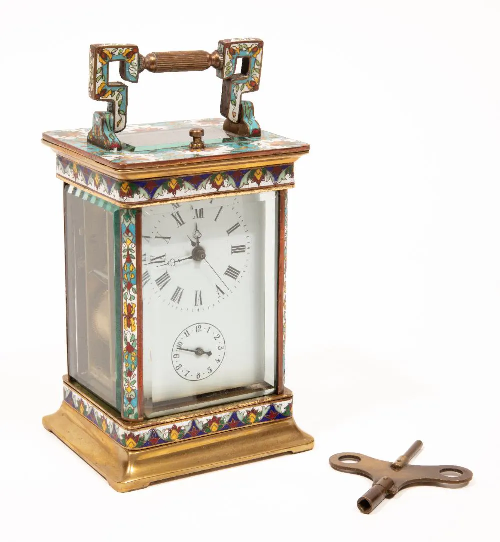 French Cloisonné Clock