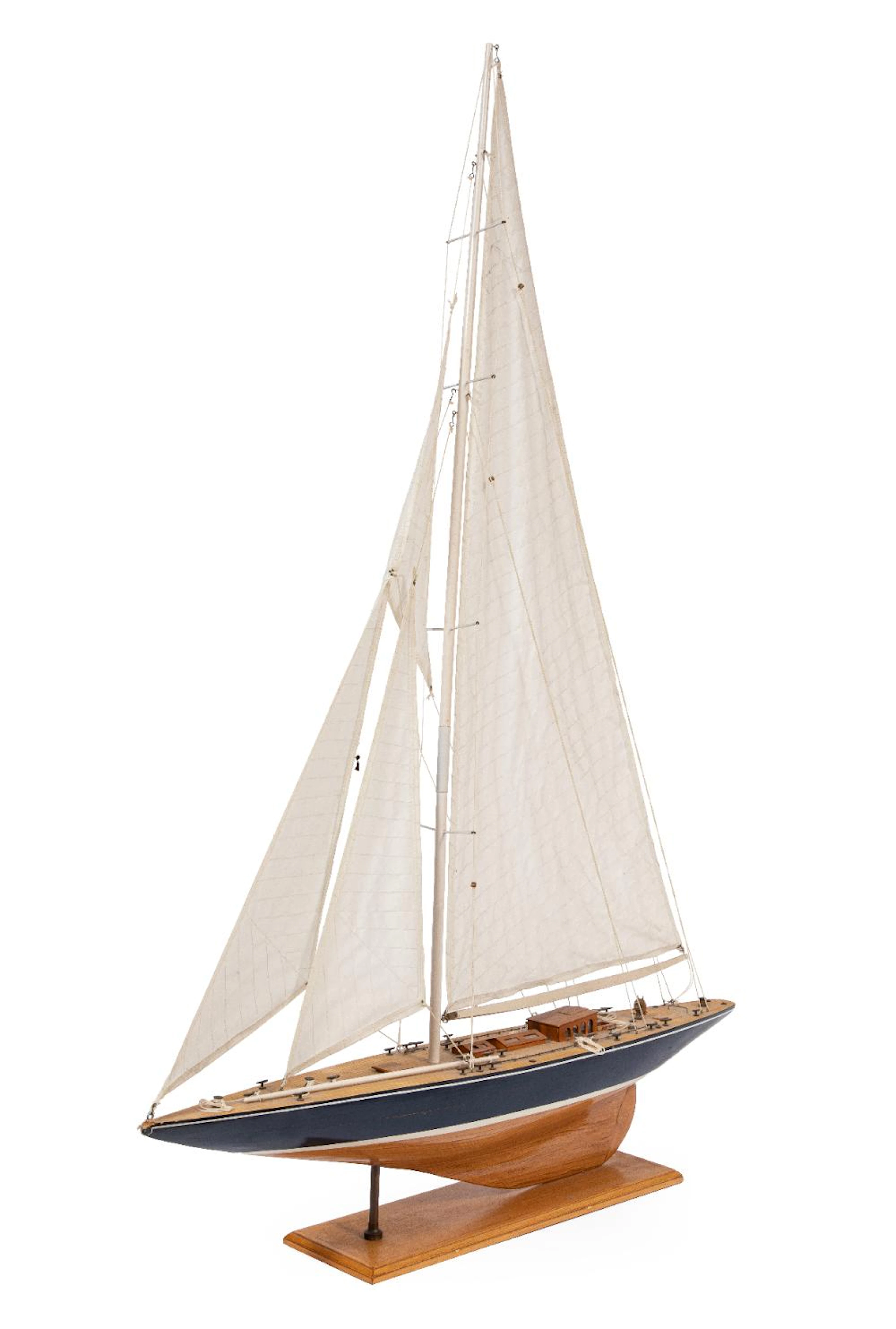 Model of American 12-Meter Sailboat Shamrock