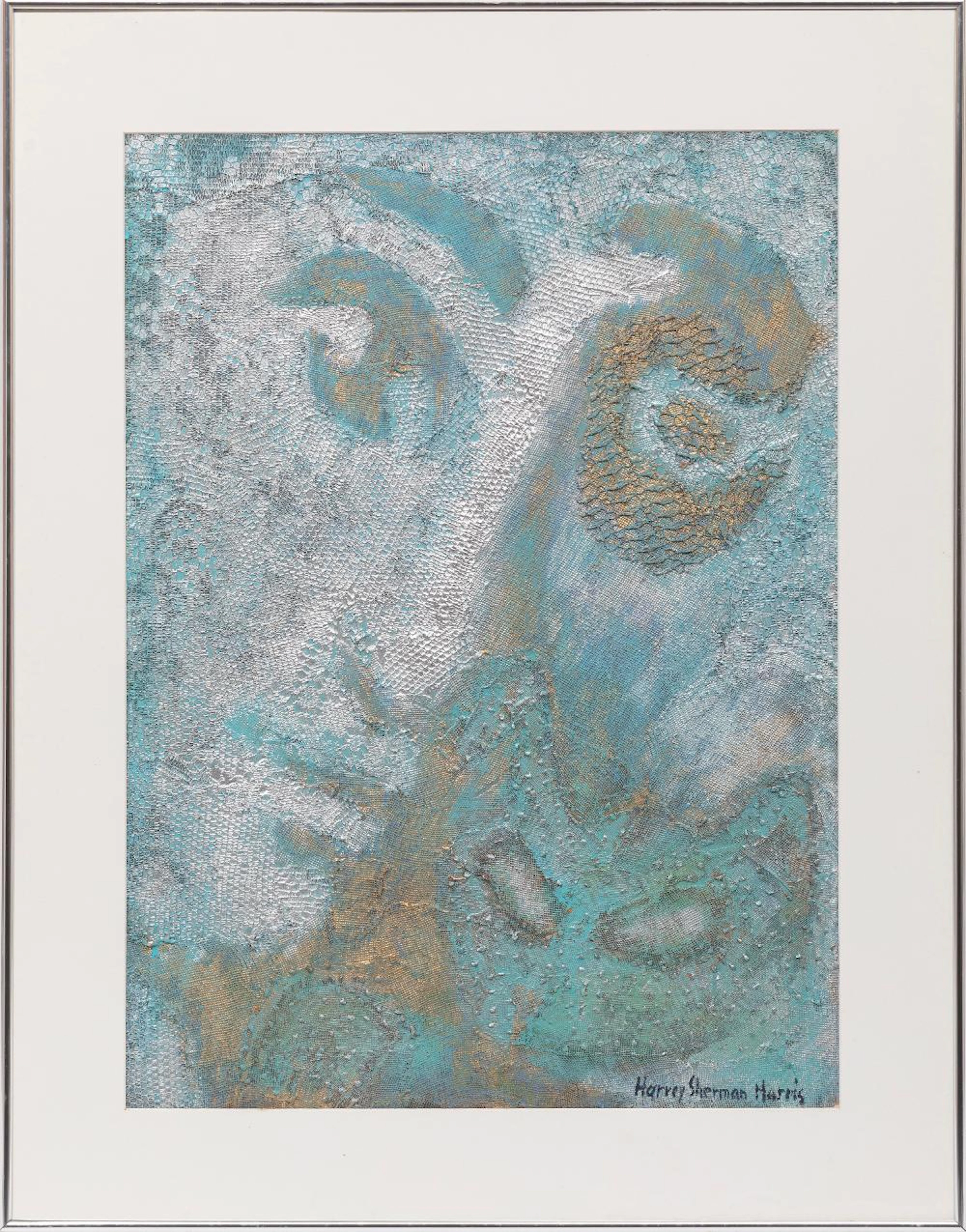 Harvey Sherman Harris, Visage in Silver Light, acrylic and mixed media
