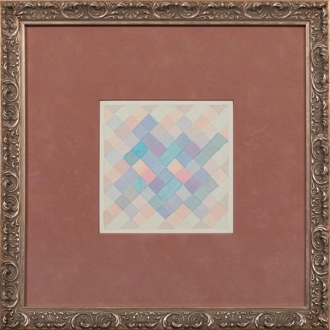 Kendall Shaw, Untitled: Geometric Composition, watercolor on paper