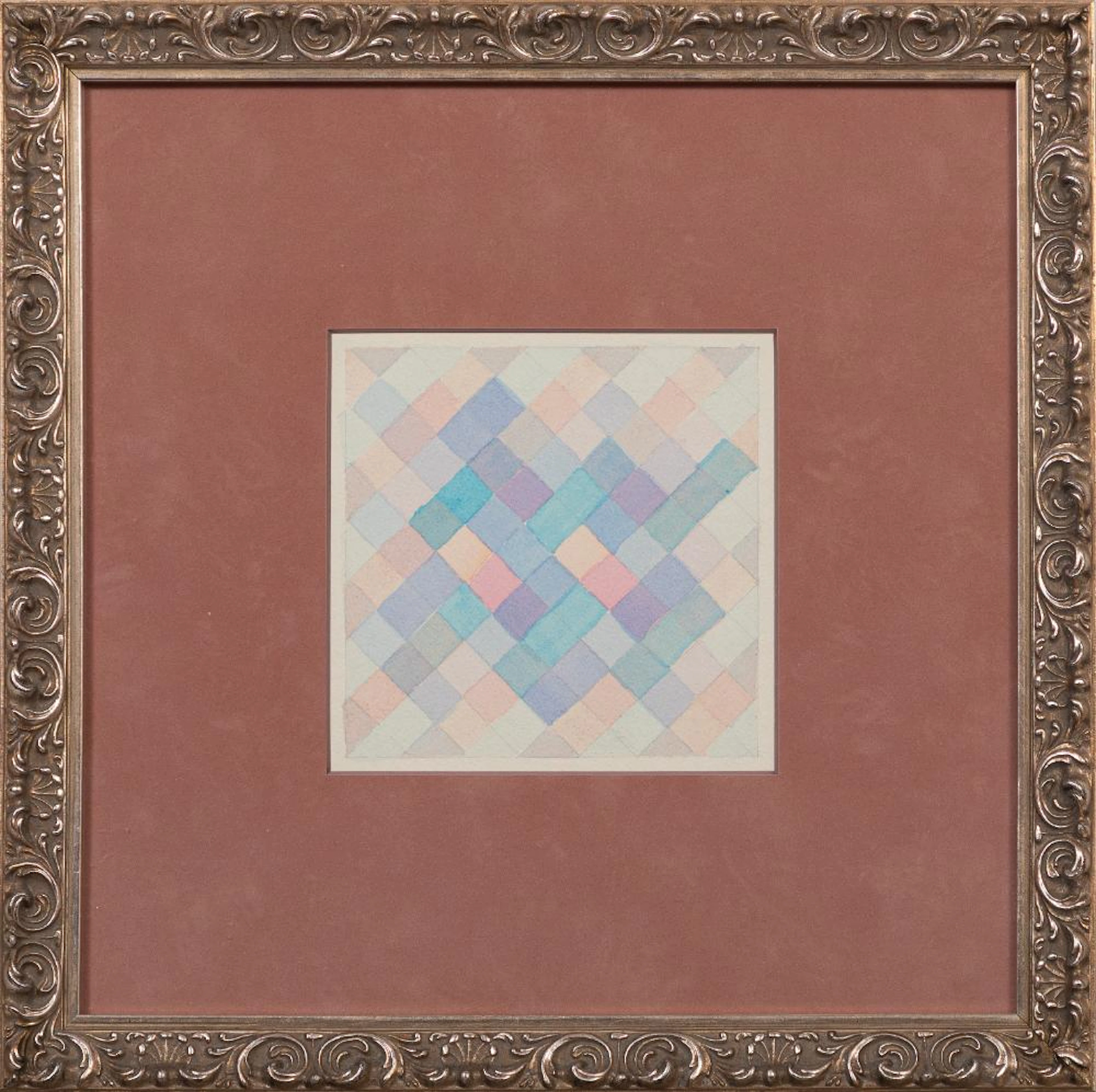 Kendall Shaw, Untitled: Geometric Composition, watercolor on paper