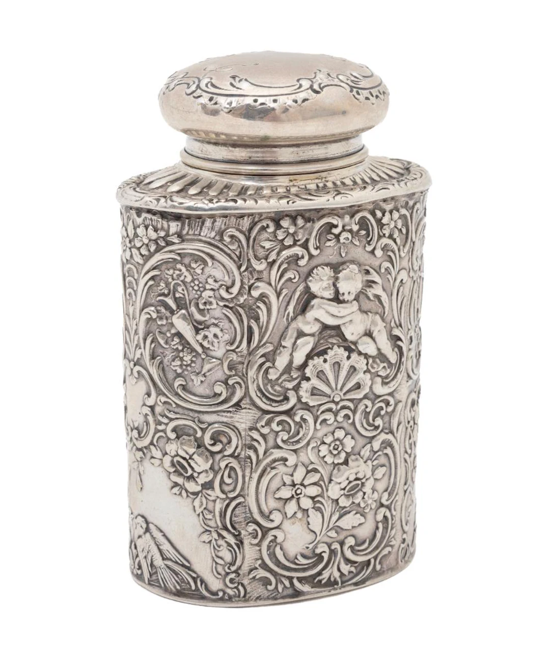 Continental .800 Silver Tea Caddy