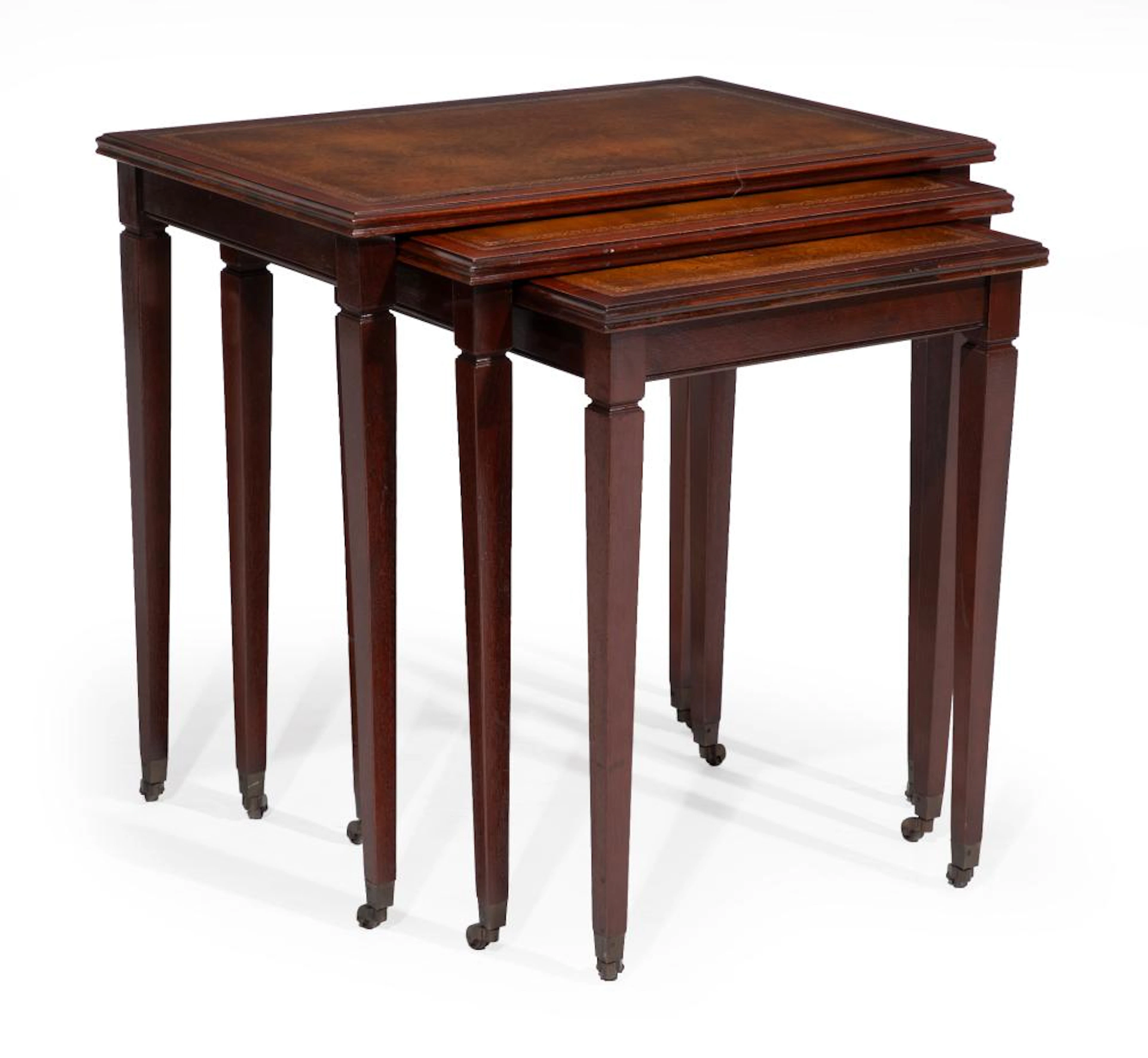 Georgian-Style Mahogany Trio of Nesting Tables