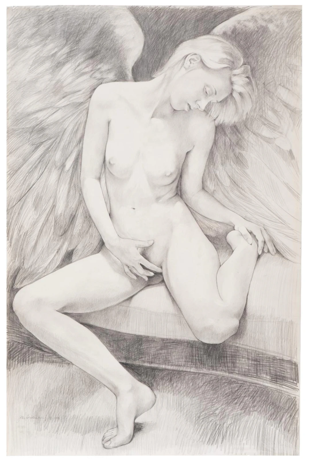 Jean Seidenberg, Angel, 1996, graphite on paper